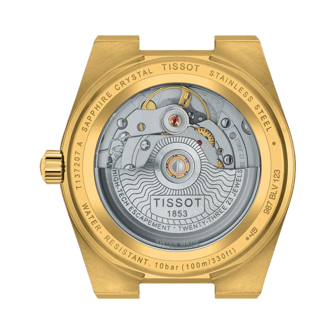 티쏘 PRX 파워매틱 80 35mm 스테인리스 스틸 옐로우 골드(Tissot PRX Powermatic 80 35mm Stainless Steel Yellow Gold) - 2