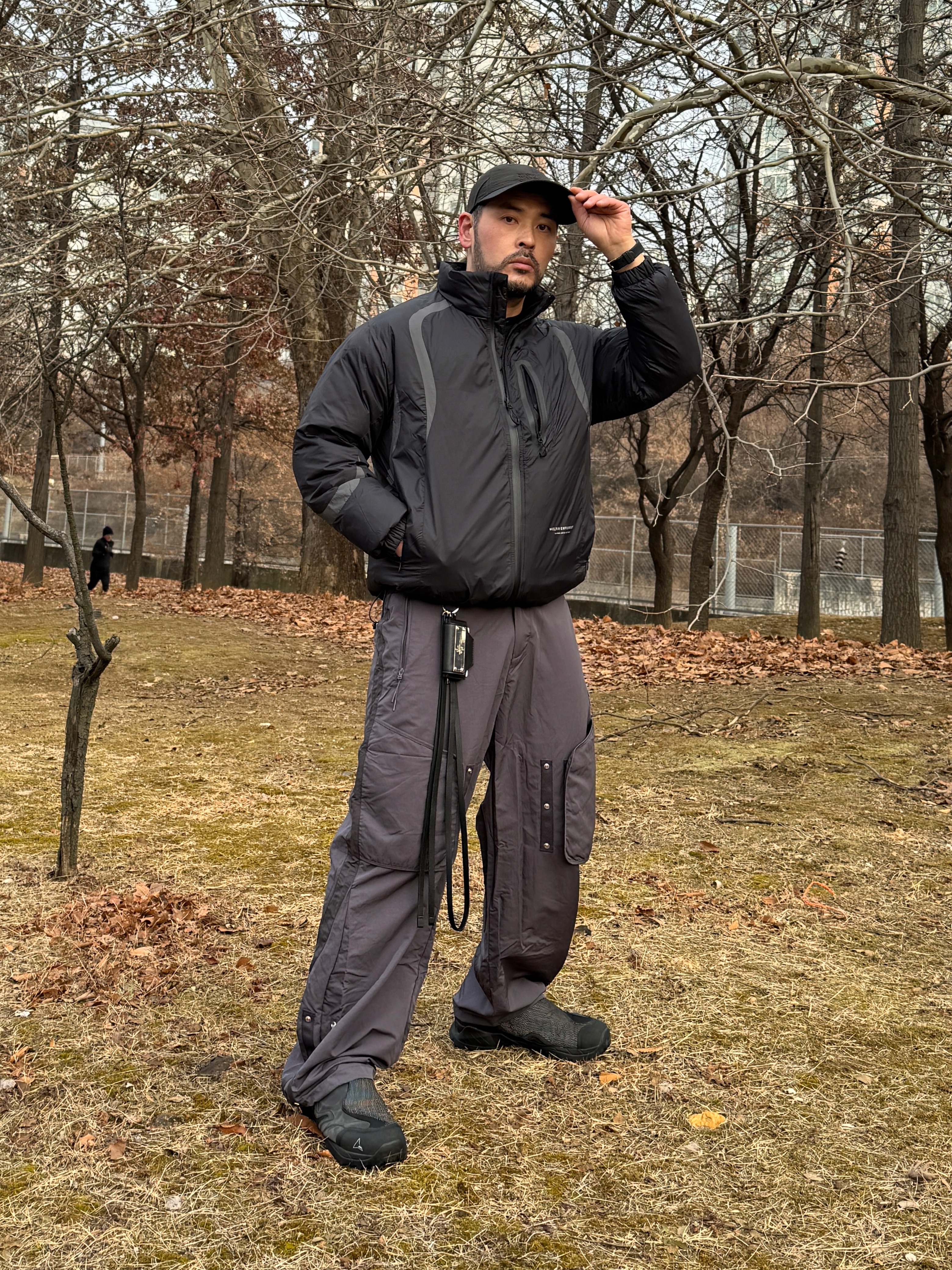 Sansan Gear Double Adjust Pants Purple Grey, Roa Hiking Minaar Black 착용 스타일 - 3