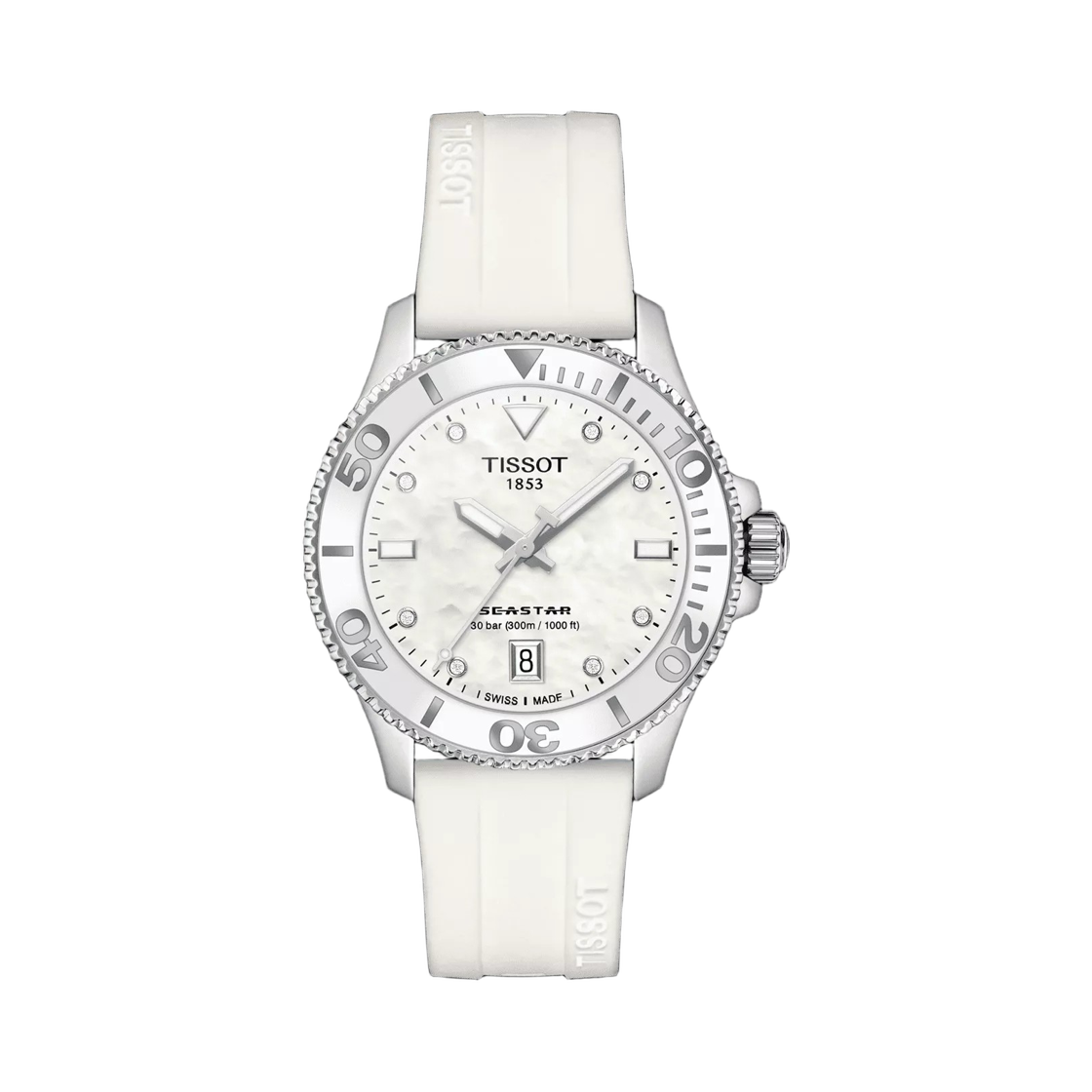 T1202101711600 Tissot Seastar 1000 Quartz 36mm Stainless Steel White Mother of Pearl