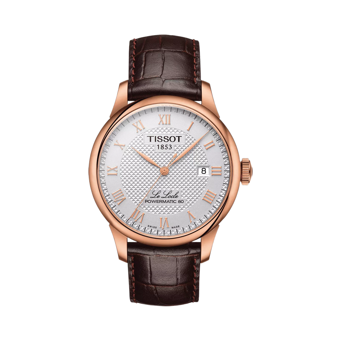 티쏘 르로끌 파워매틱 80 39.3mm 스테인리스 스틸 브라운 실버(Tissot Lelocle Powermatic 80 39.3mm Stainless Steel Brown Silver) - 1