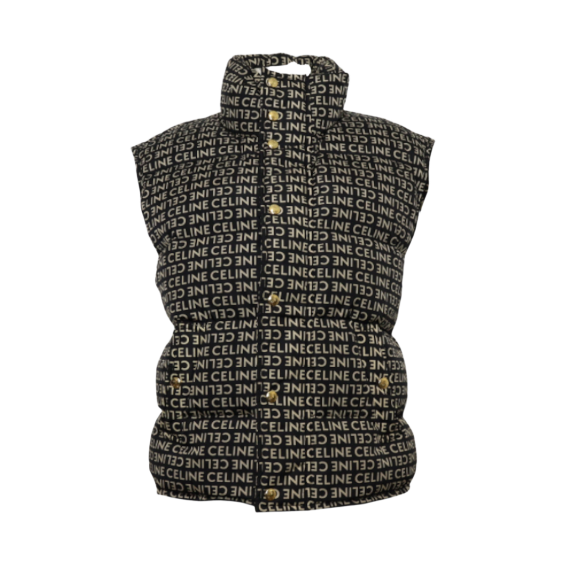 ITUNLEBMBSK4 Celine Logo Print Nylon Women's Padded Vest