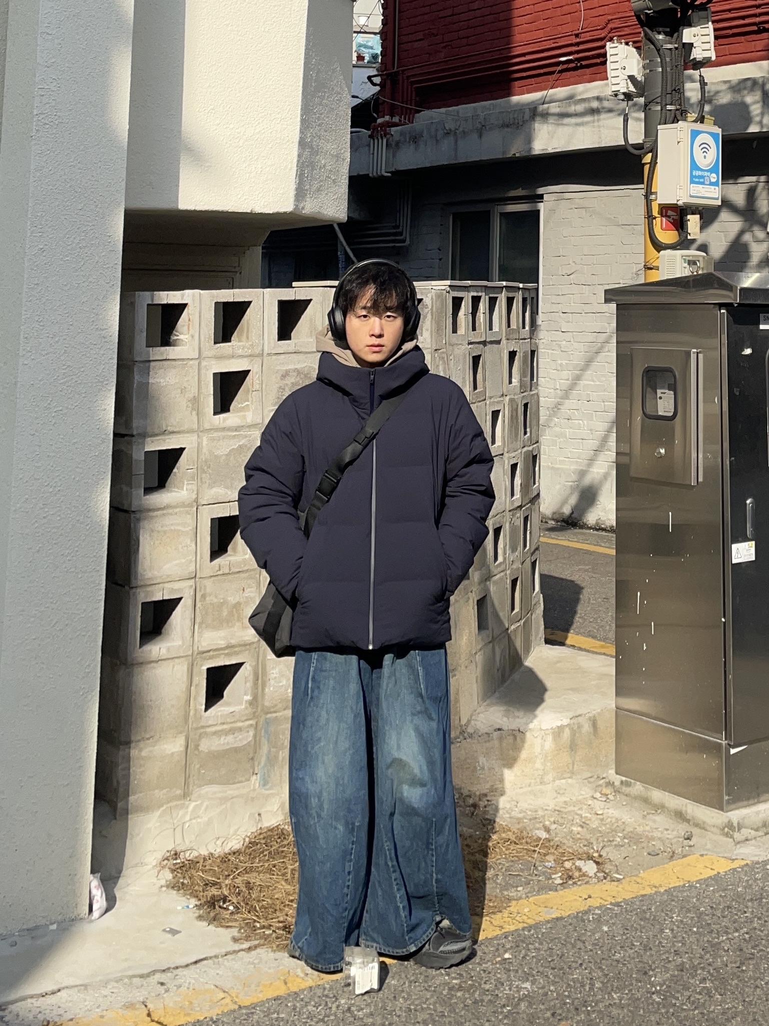 Needles H.D. Buggy Pants Jean 12 Oz Denim Indigo, New Balance Fresh Foam X Hierro v8 Gore-Tex Black Phantom - 2E Wide 착용 스타일 - 1