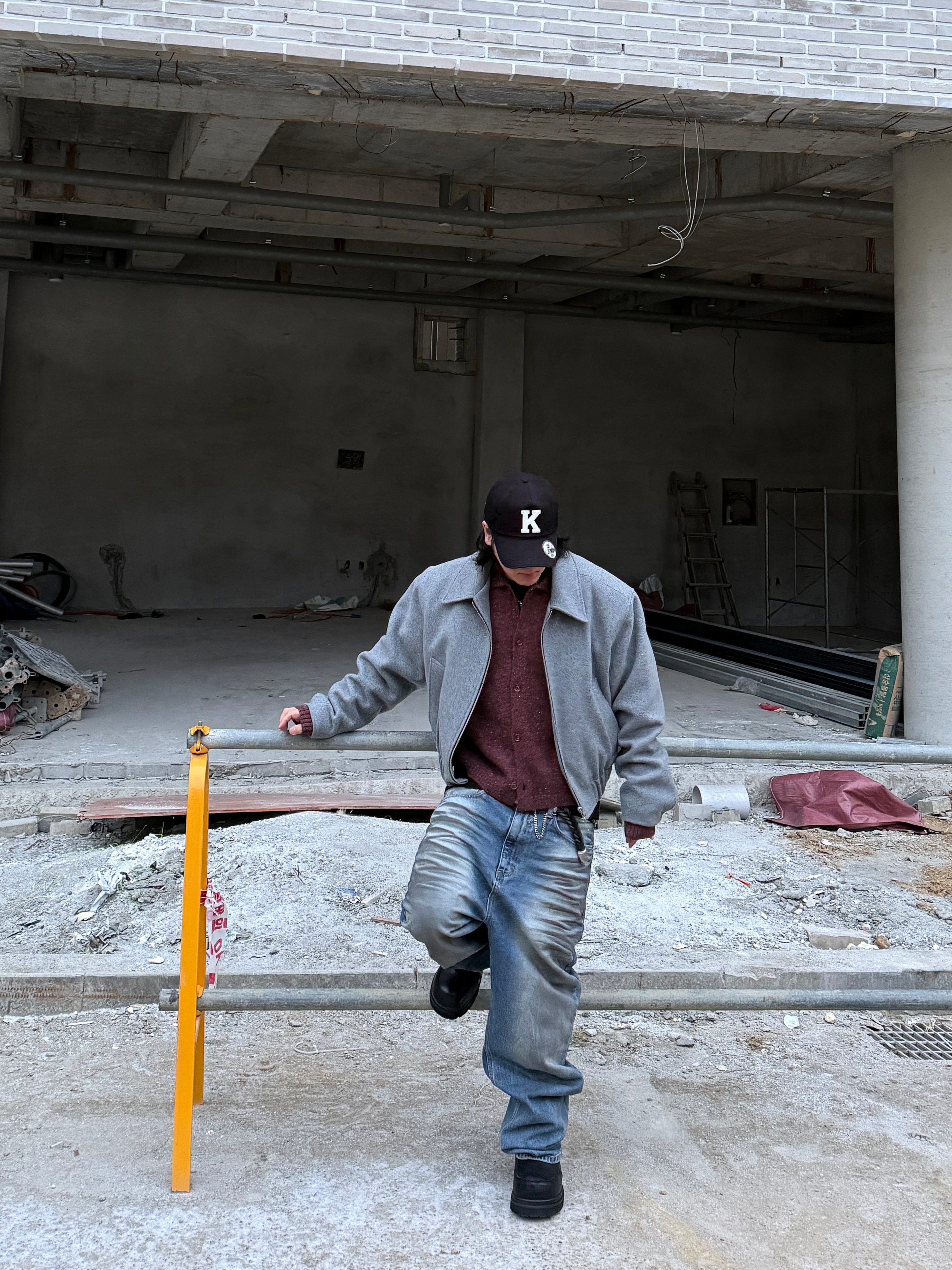 noun Nep Yarn Collar Cardigan Wine, [KREAM 단독] Kamien x KOIN SEOUL K Logo Ball Cap Black 착용 스타일 - 6