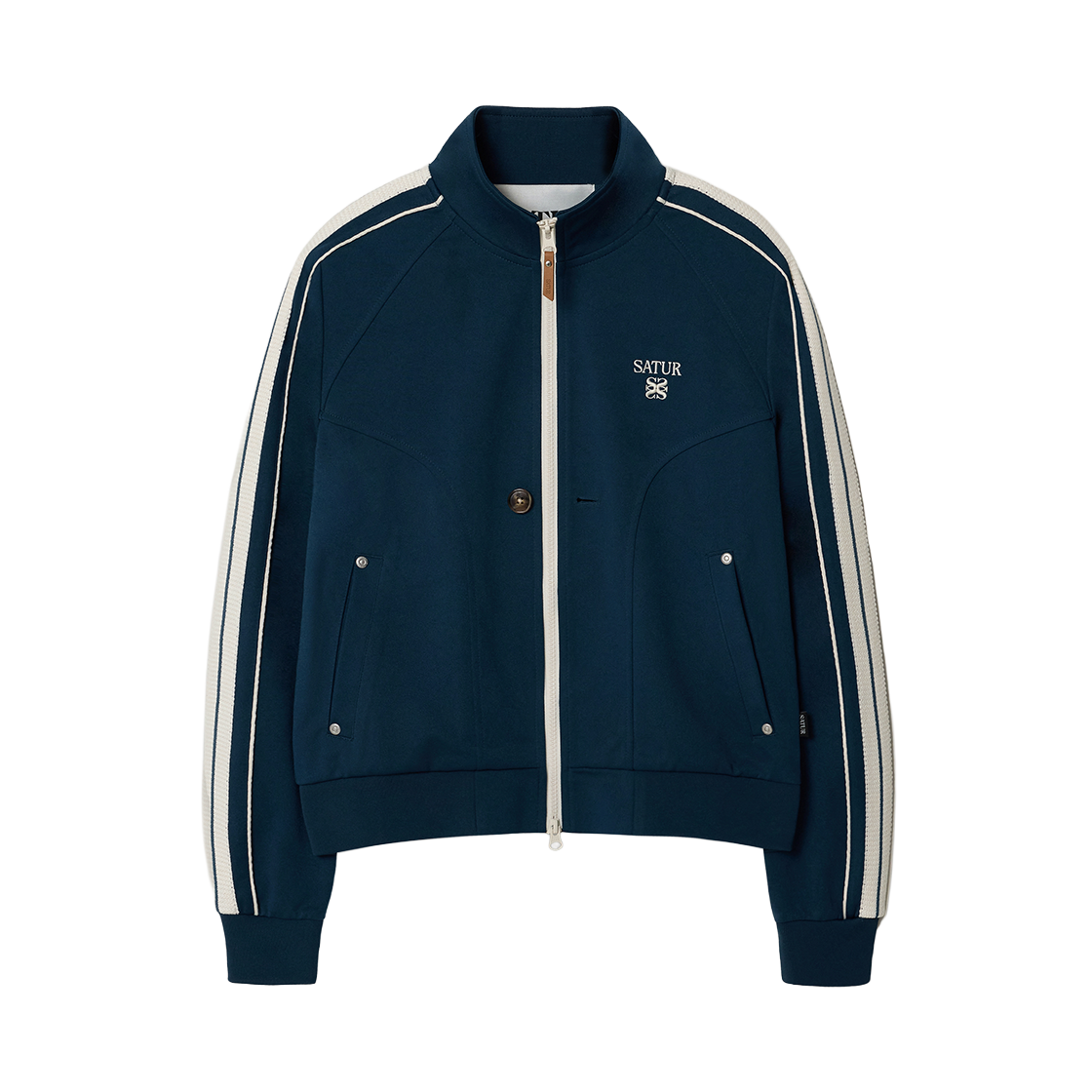 세터 우먼 에센셜 로턴 트랙 집업 자켓 블루(SATUR W Essential Lawton Track Zip-up Jacket Blue)