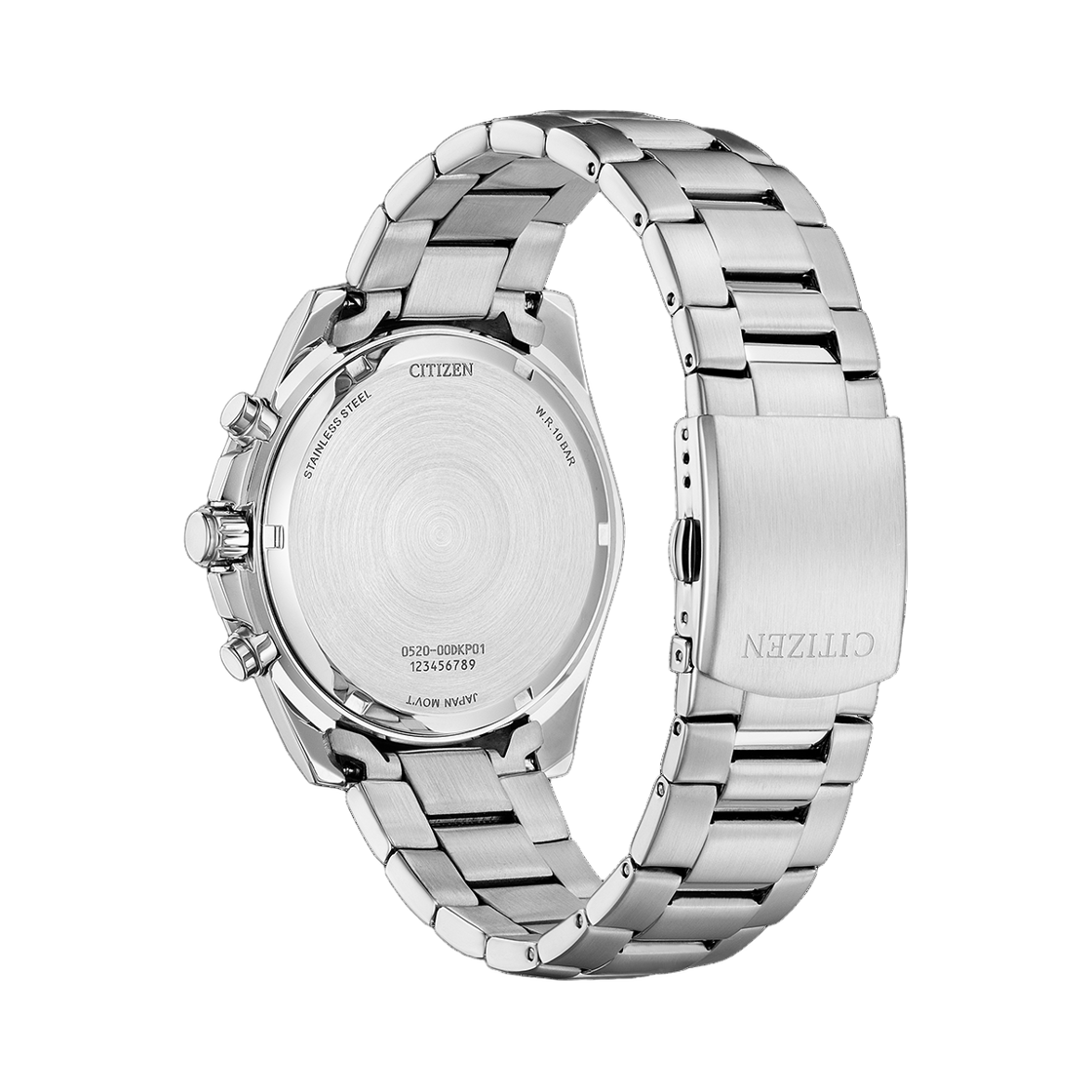 시티즌 크로노그래프 쿼츠 44mm 스테인리스 스틸 실버 블랙(Citizen Chronograph Quartz 44mm Stainless Steel Silver Black) - 2