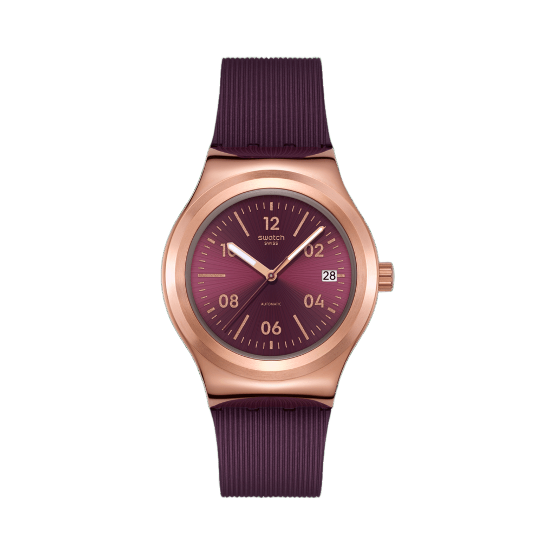 YIG401 Swatch Burgundy Story 42mm Auto Purple