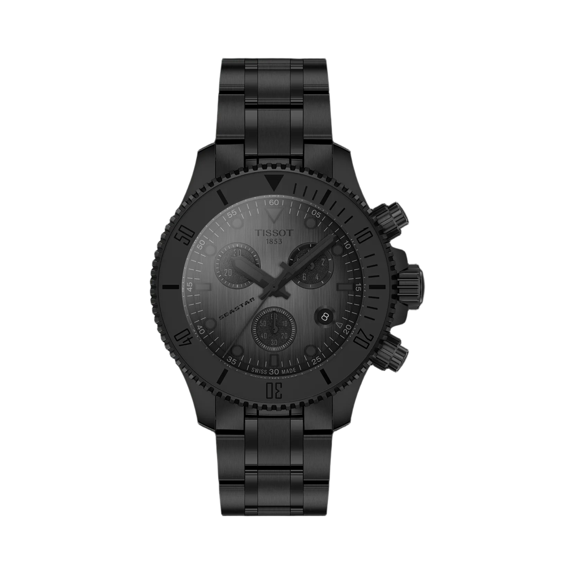 T1202173306100 Tissot Seastar 1000 Chronograph Quartz 38mm Stainless Steel Grey Black