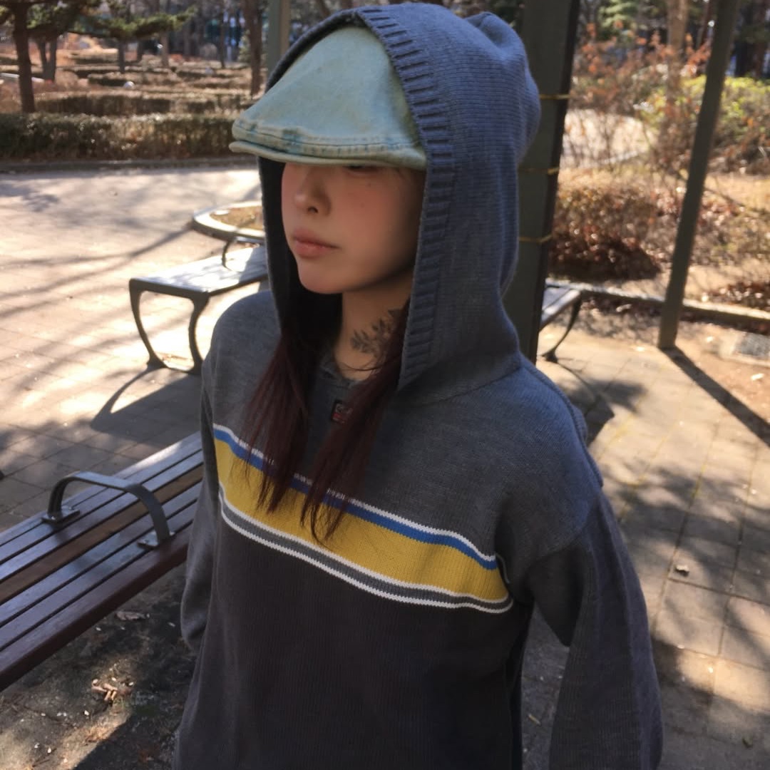 SPORT CHAMBER SC Glide Knit Hoodie Charcoal 착용 스타일 - 5
