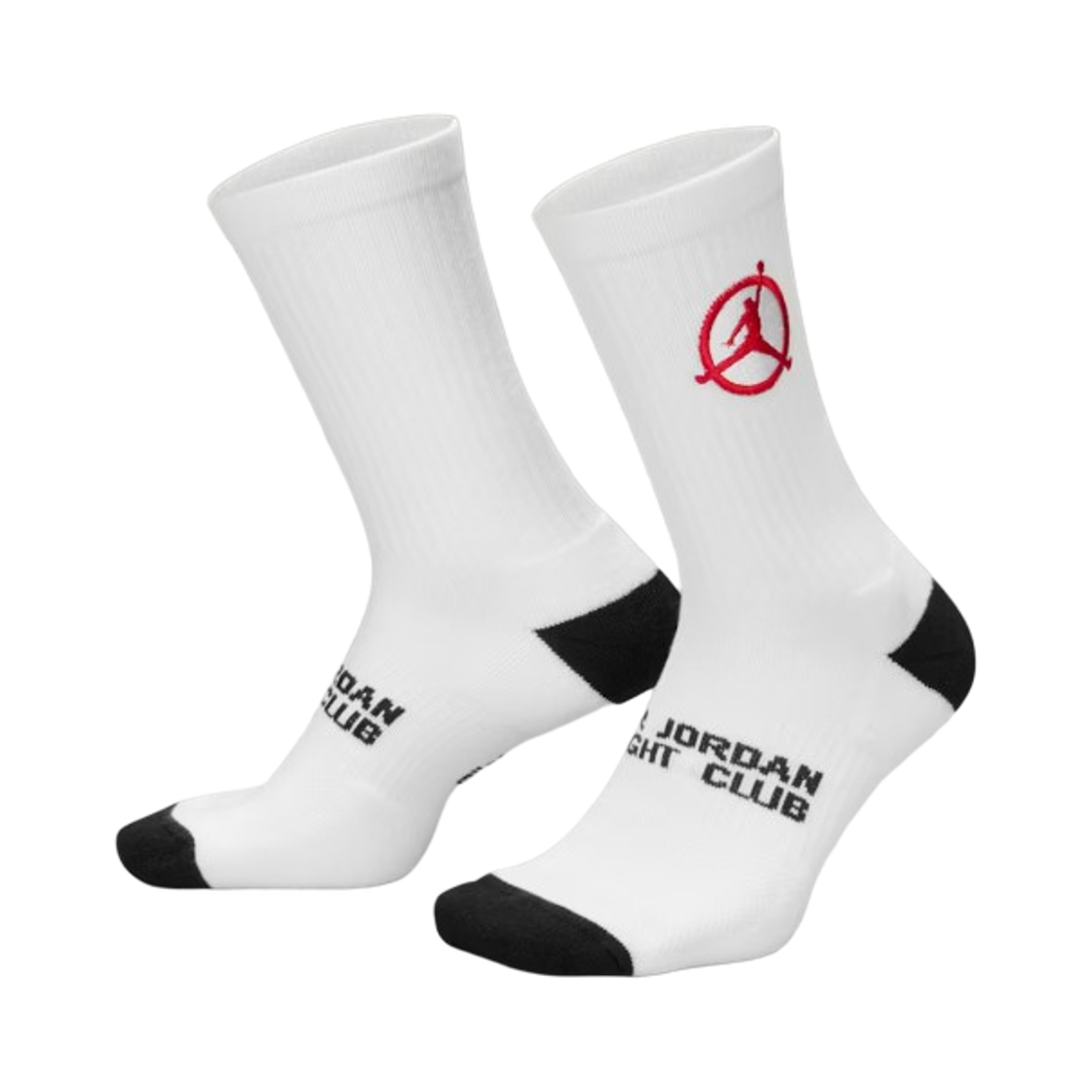 IF3502-100 Jordan Flight Club Cushioned Crew Socks White Black
