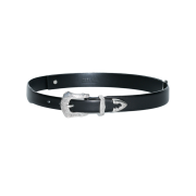 Toga Too Metal Buckle Slim Belt Black - 26SS