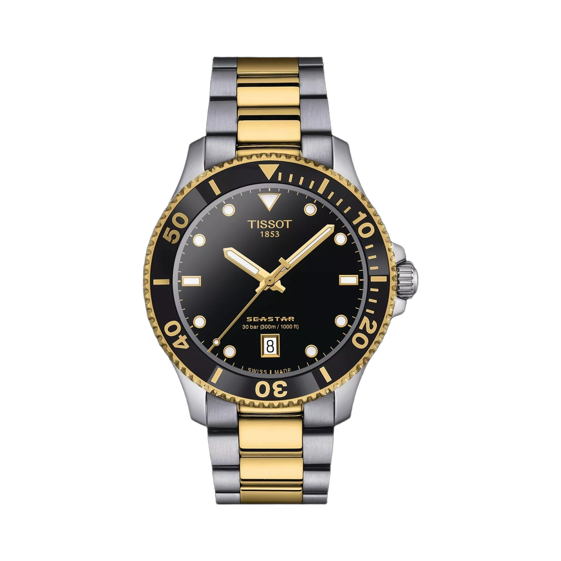 티쏘 씨스타 1000 쿼츠 40mm 스테인리스 스틸 블랙(Tissot Seastar 1000 Quartz 40mm Stainless Steel Black) - 1