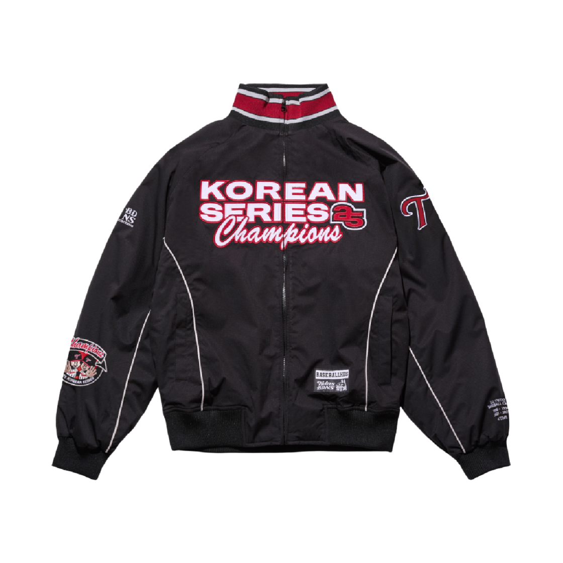 빠더너스 x LG트윈스 2025 챔피온 더그아웃 동계 점퍼 블랙(BDNS x LG TWINS 2025 Champions Dugout Jumper Black)