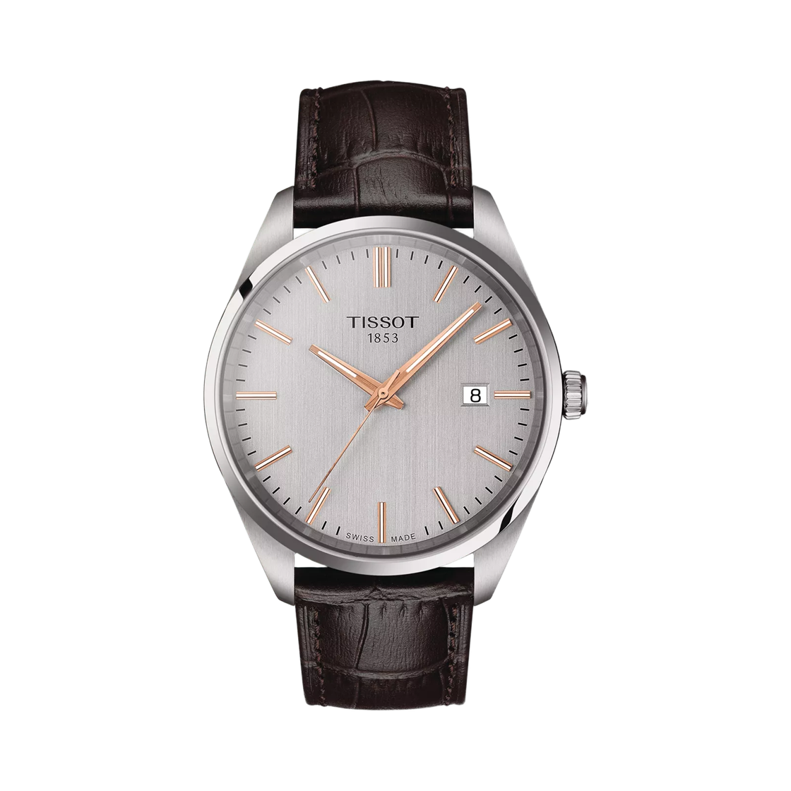 티쏘 PR 100 쿼츠 40mm 스테인리스 스틸 실버 브라운(Tissot PR 100 Quartz 40mm Stainless Steel Silver Brown) - 1