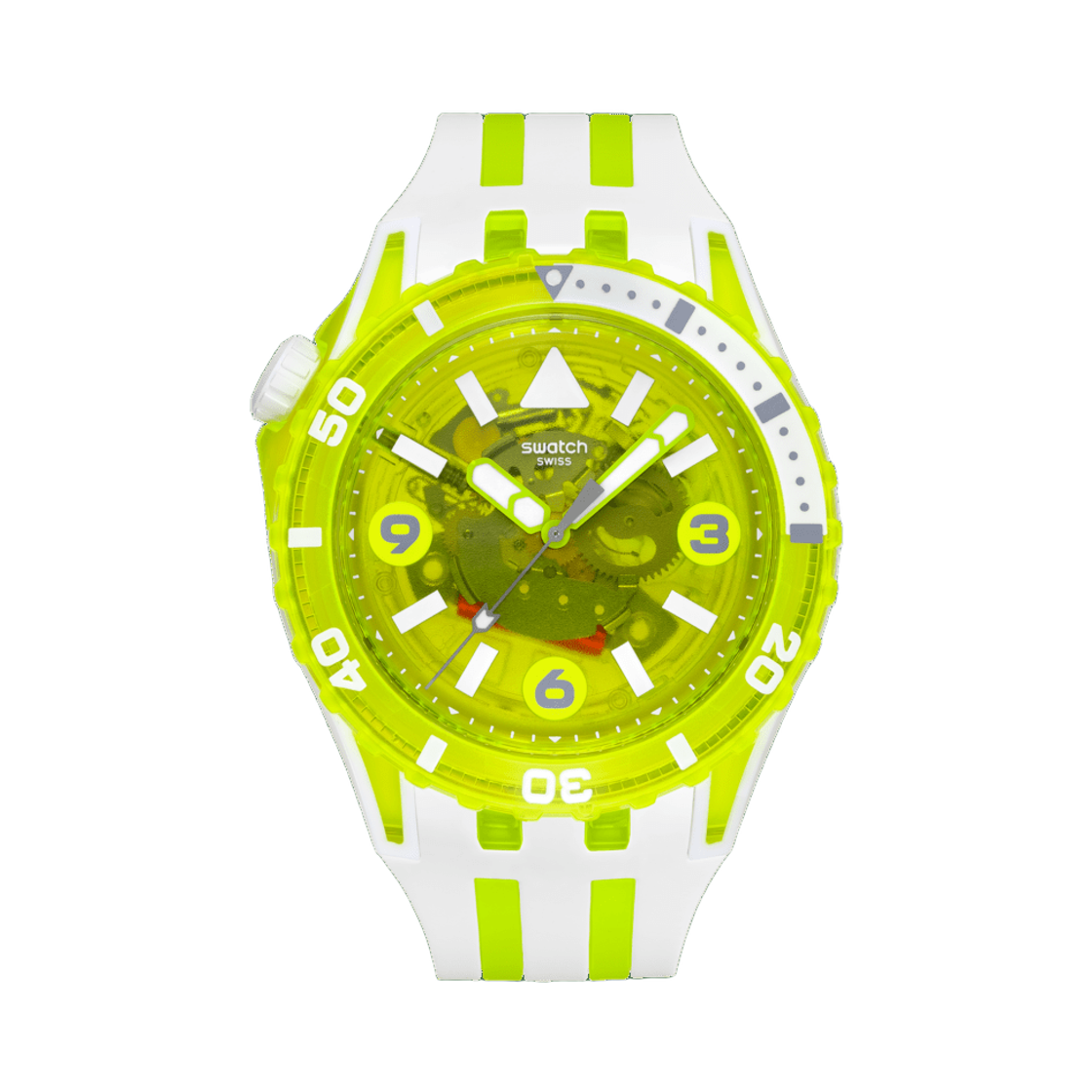 SSCU09J100 Swatch Egg Yolk 44mm Quartz White Yellow