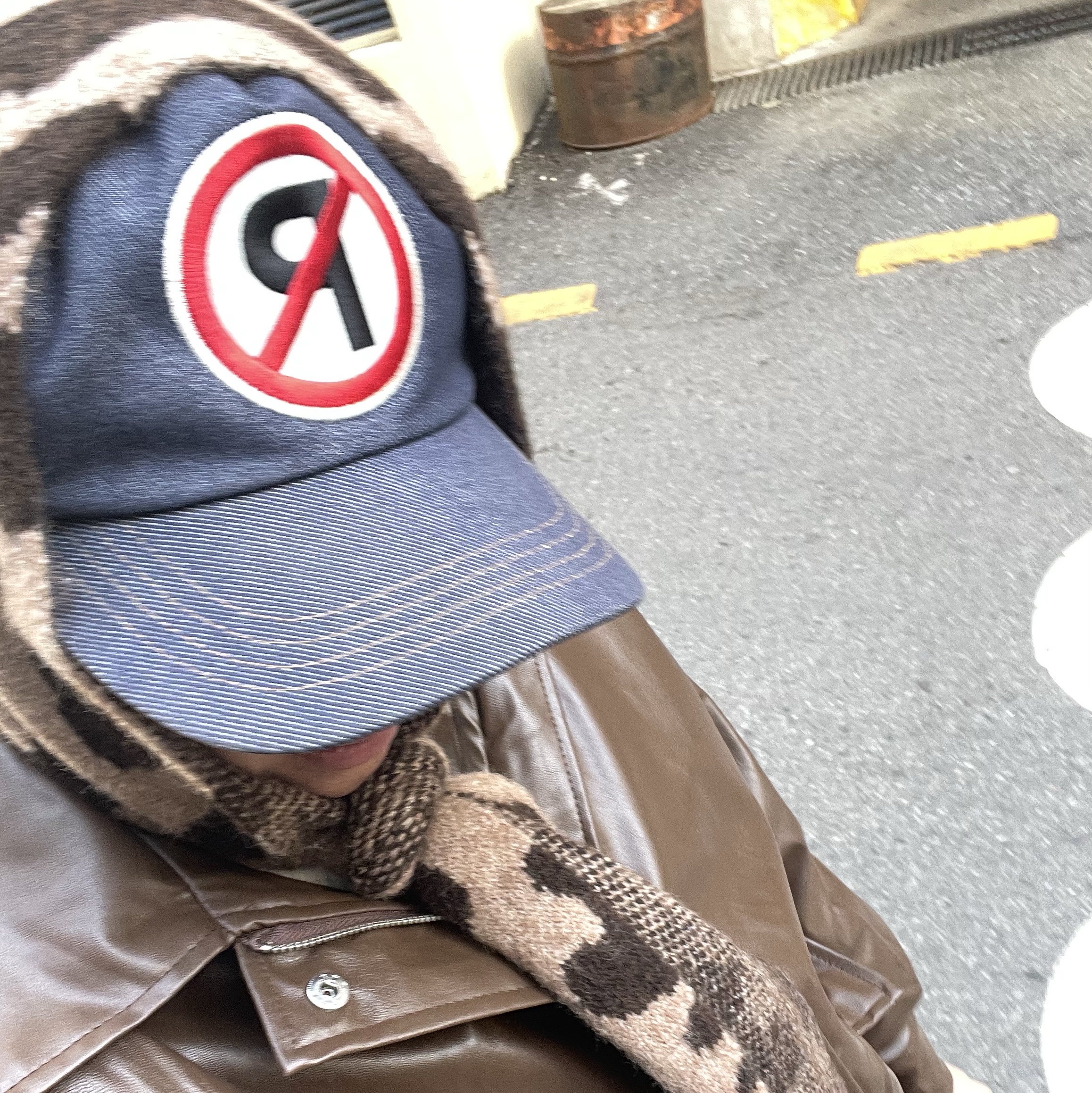 Peaceminusone 5 Panel Ball Cap #1 Blue 착용 스타일