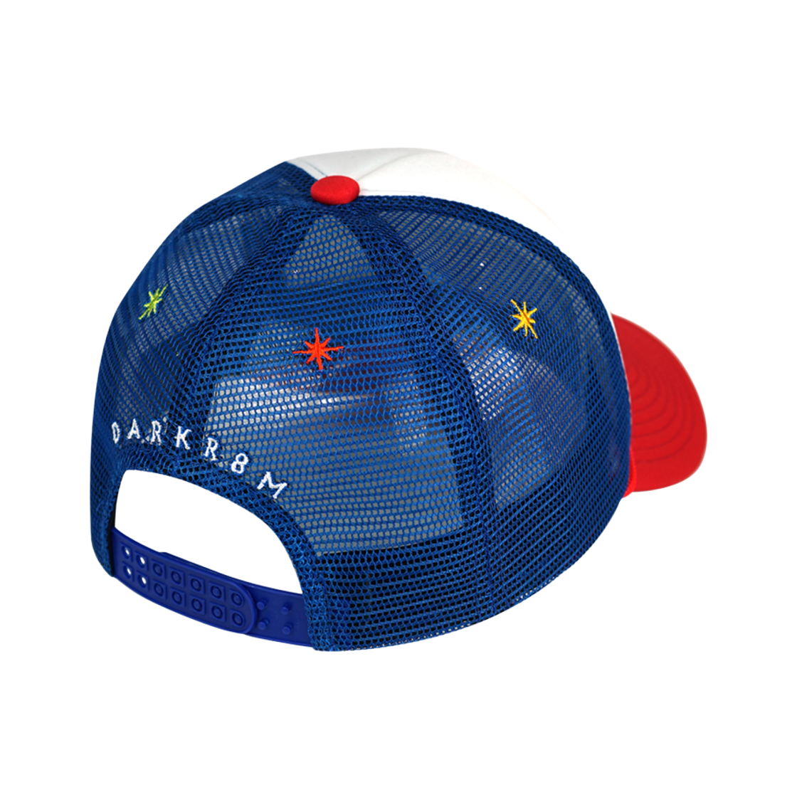 다크룸 스튜디오 다크 마카쥬 메쉬 트러커 캡 블루 레드(Darkr8m Studio Dark Marquage Mesh Trucker Cap Blue Red) - 2