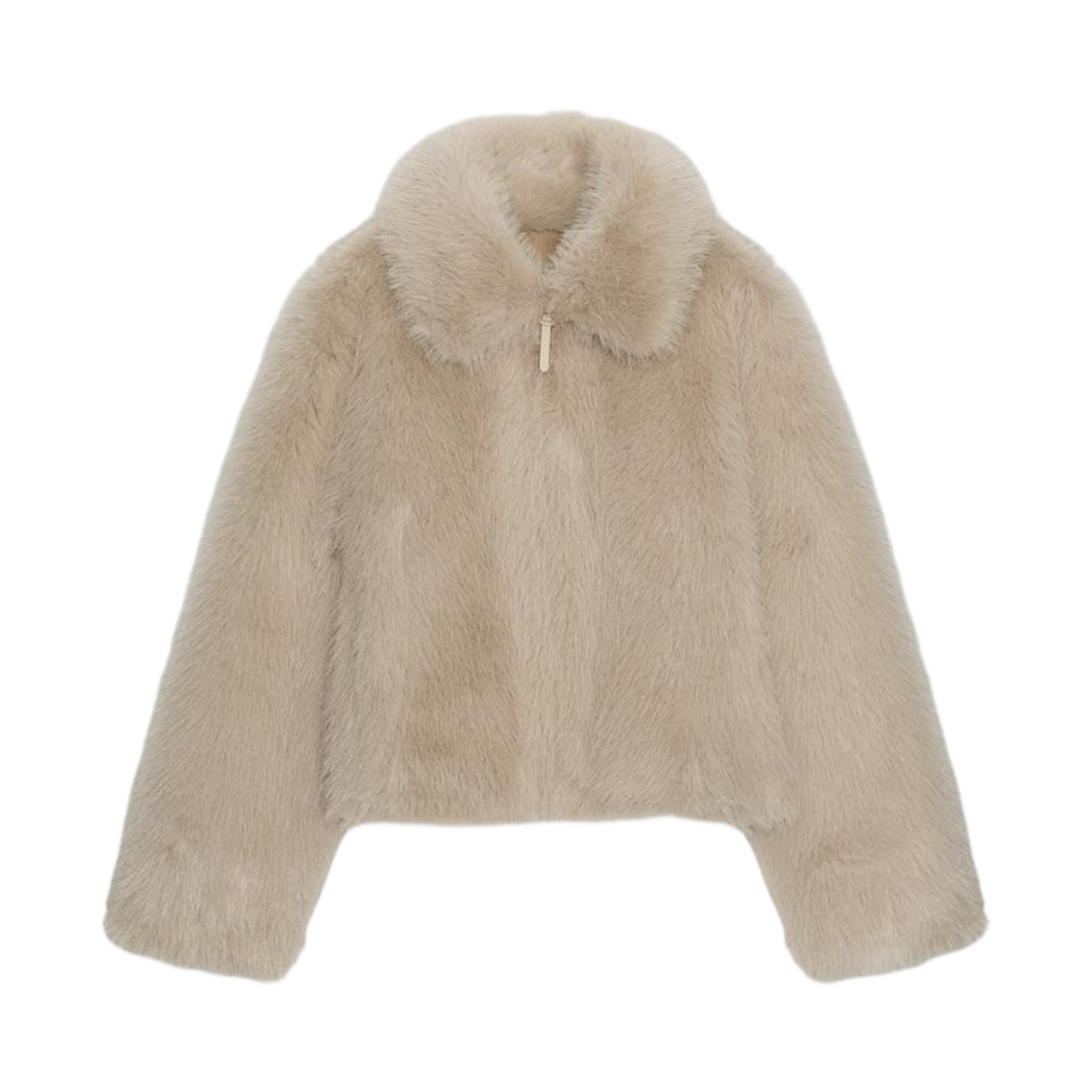 4745/221/832 (W) Zara Fake Fur Double Faced Jumper Taupe Grey
