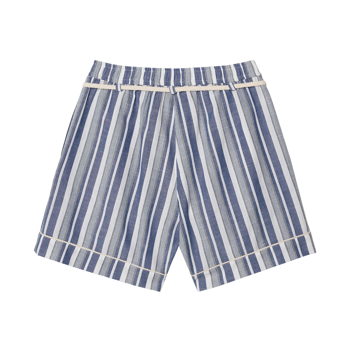 세터 홈웨어 스트라이프 레이스업 밴딩 쇼츠 블루(SATUR Homewear Stripe Lace-up Banding Shorts Blue) - 2