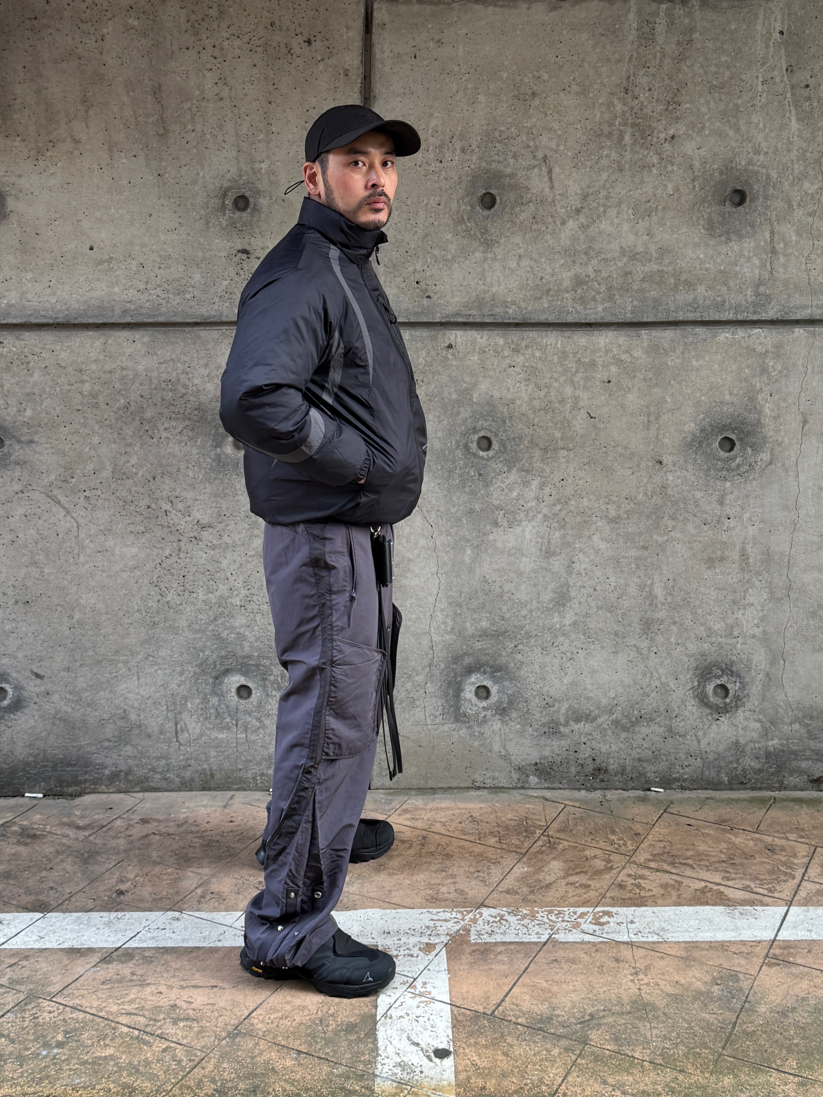Sansan Gear Double Adjust Pants Purple Grey, Roa Hiking Minaar Black 착용 스타일 - 2