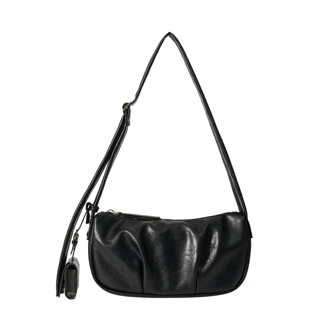 세터 오르타 스몰 숄더 백 블랙(SATUR Orta Small Shoulder Bag Black)