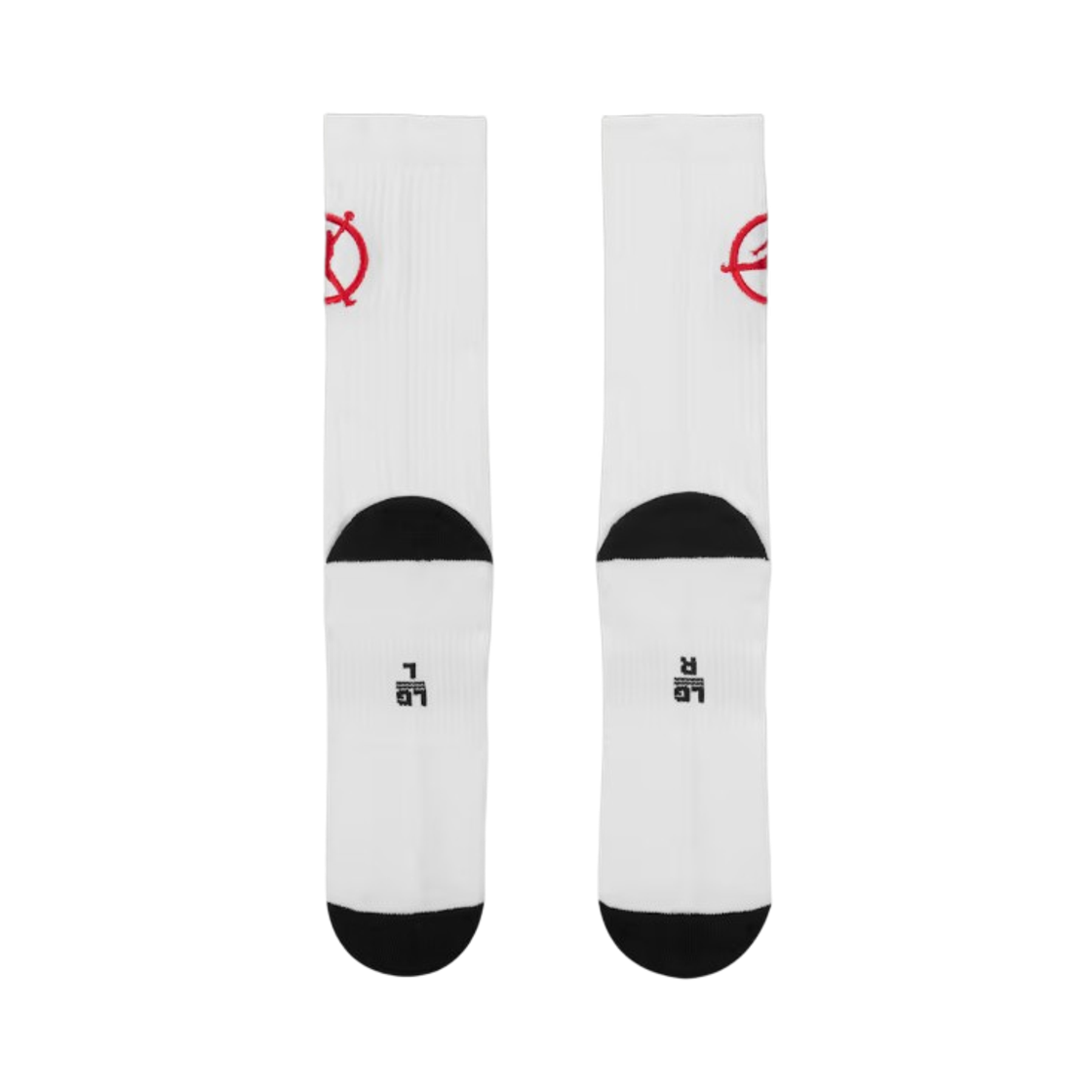 조던 플라이트 클럽 쿠션 크루 삭스 화이트 블랙(Jordan Flight Club Cushioned Crew Socks White Black) - 3
