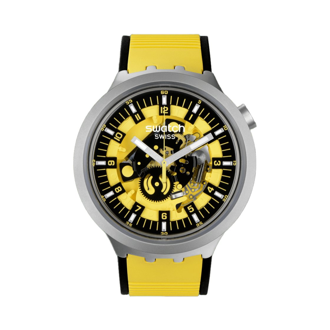 SB07S109 Swatch Bolden Yellow 47mm Quartz Black