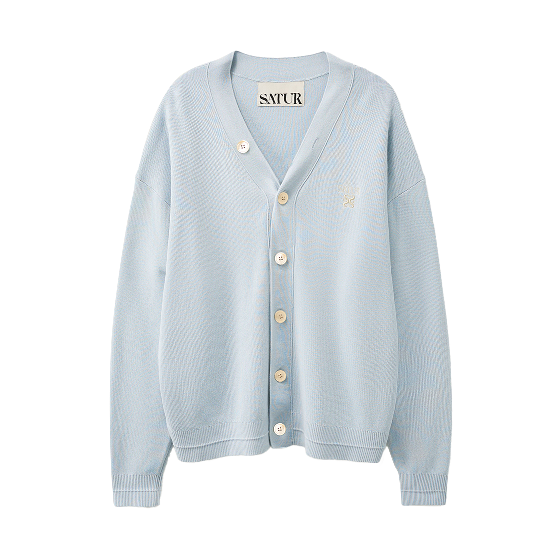 SA261MKC01SBL0 SATUR Essential Faro Cardigan Sky Blue