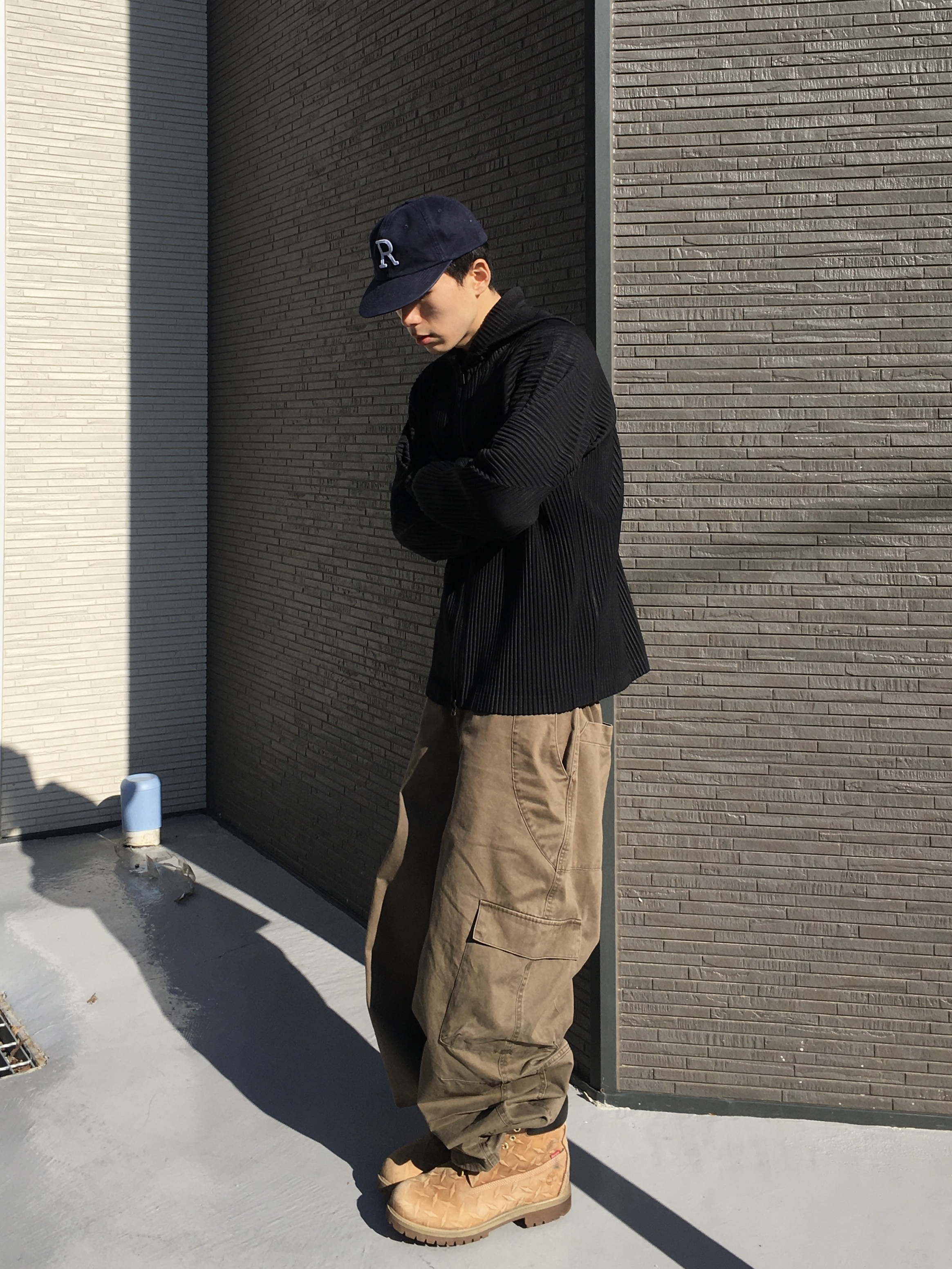 noun Washed Cargo Pants Khaki, noun Washed Cargo Pants Beige 착용 스타일 - 2