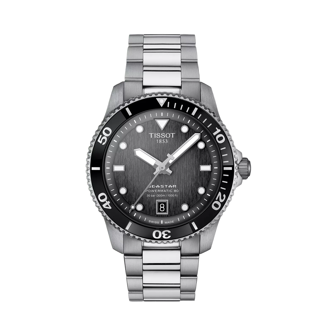 티쏘 씨스타 1000 파워매틱 80 40mm 스테인리스 스틸 그레이 블랙(Tissot Seastar 1000 Powermatic 80 40mm Stainless Steel Grey Black) - 1