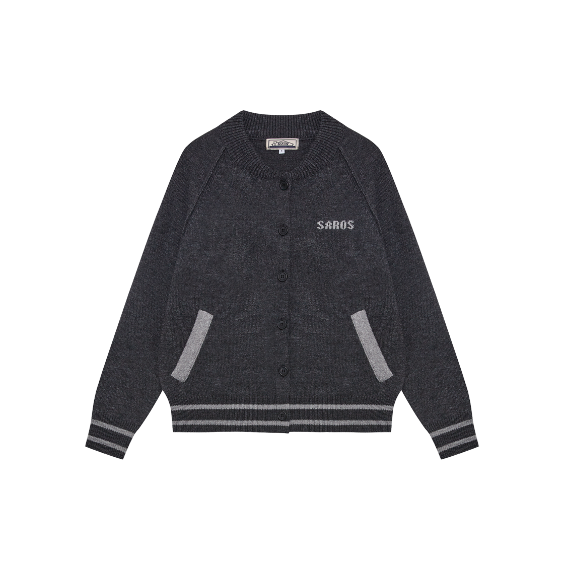 사로스 니트 가디건 차콜 1(Saros Knit Cardigan Charcoal 1) - 1