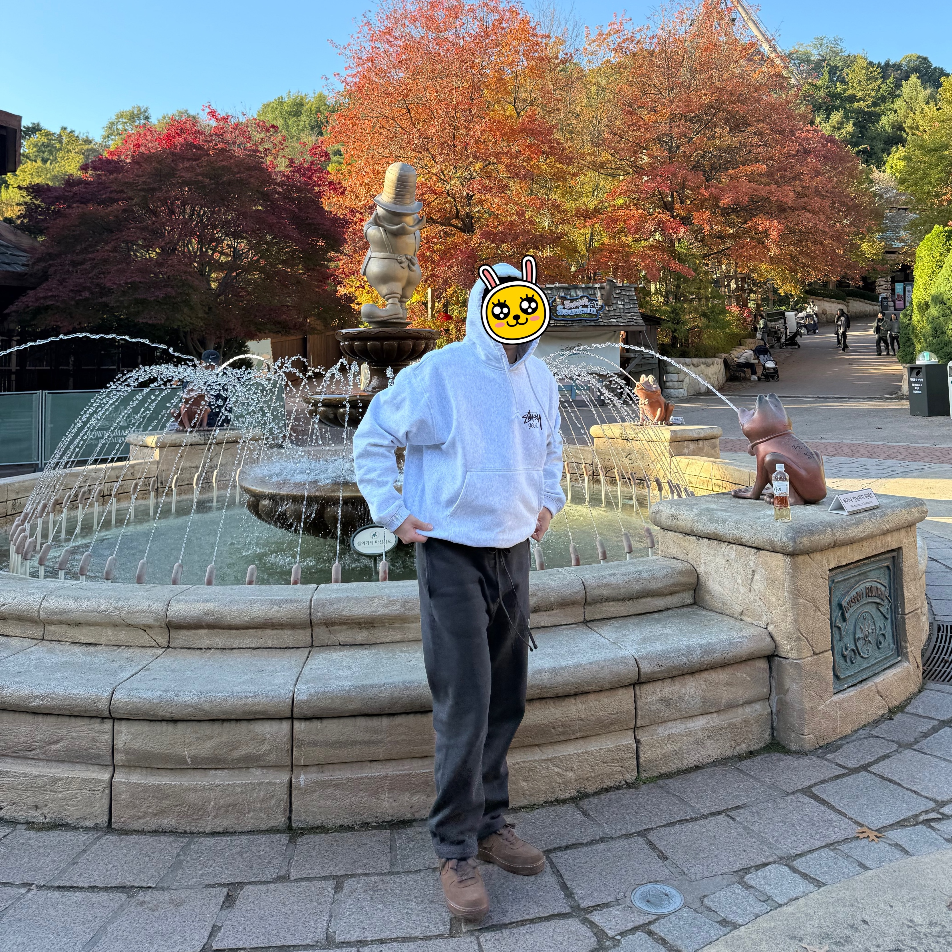 (W) Nike Air Force 1 '07 Cacao Wow, Essentials 1977 Relaxed Sweatpants Iron - 22SS 착용 스타일 - 2