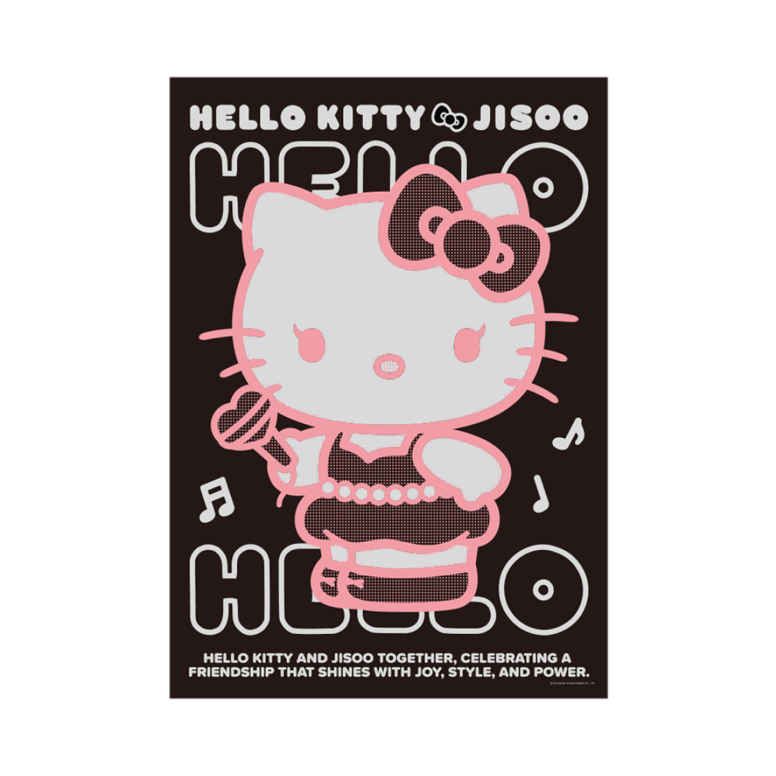 [헬로키티 x 지수] 아트 프린트 포스터 A1([HELLO KITTY x JISOO] Art Print Poster A1)