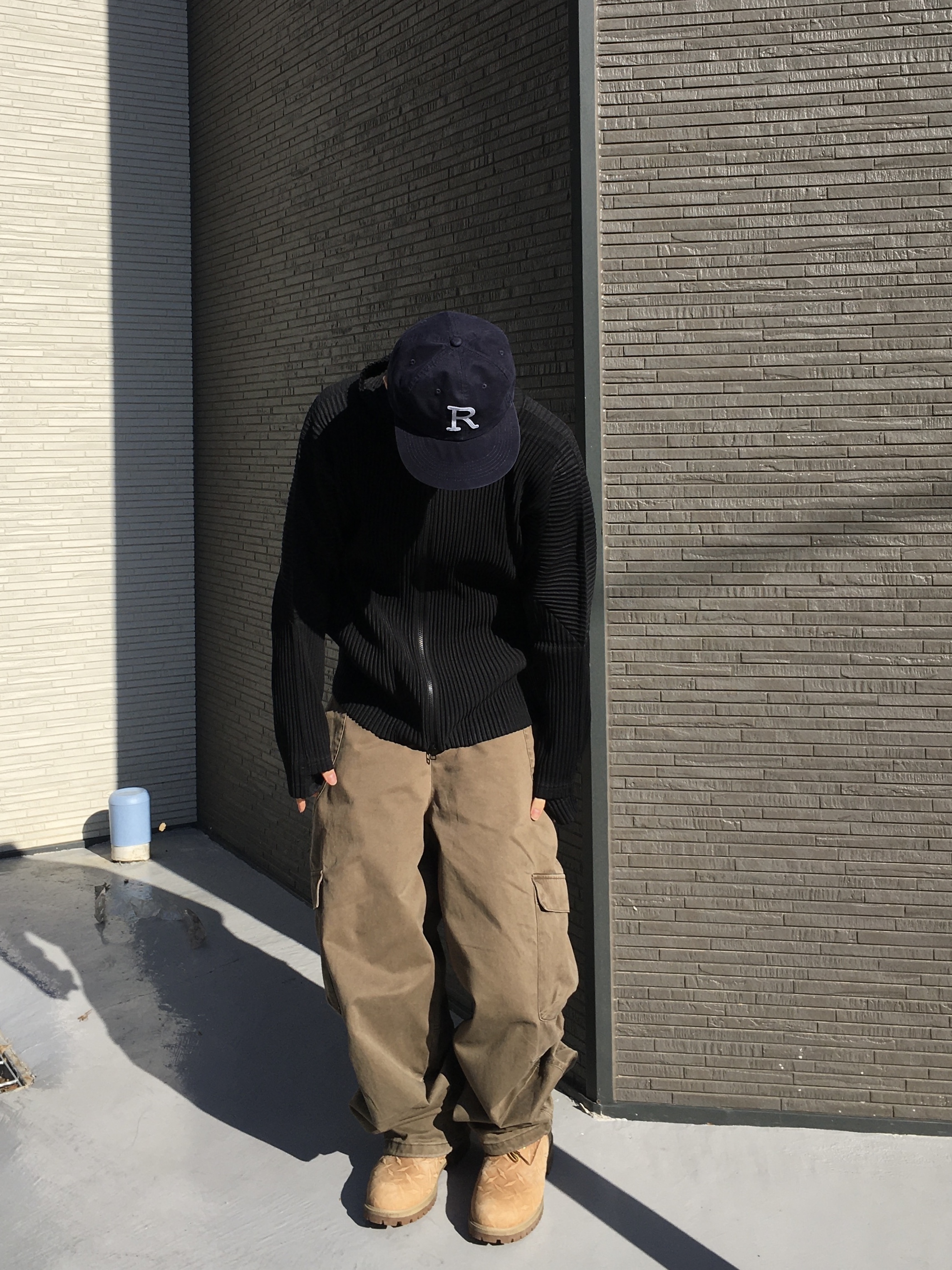 noun Washed Cargo Pants Khaki, noun Washed Cargo Pants Beige 착용 스타일 - 3