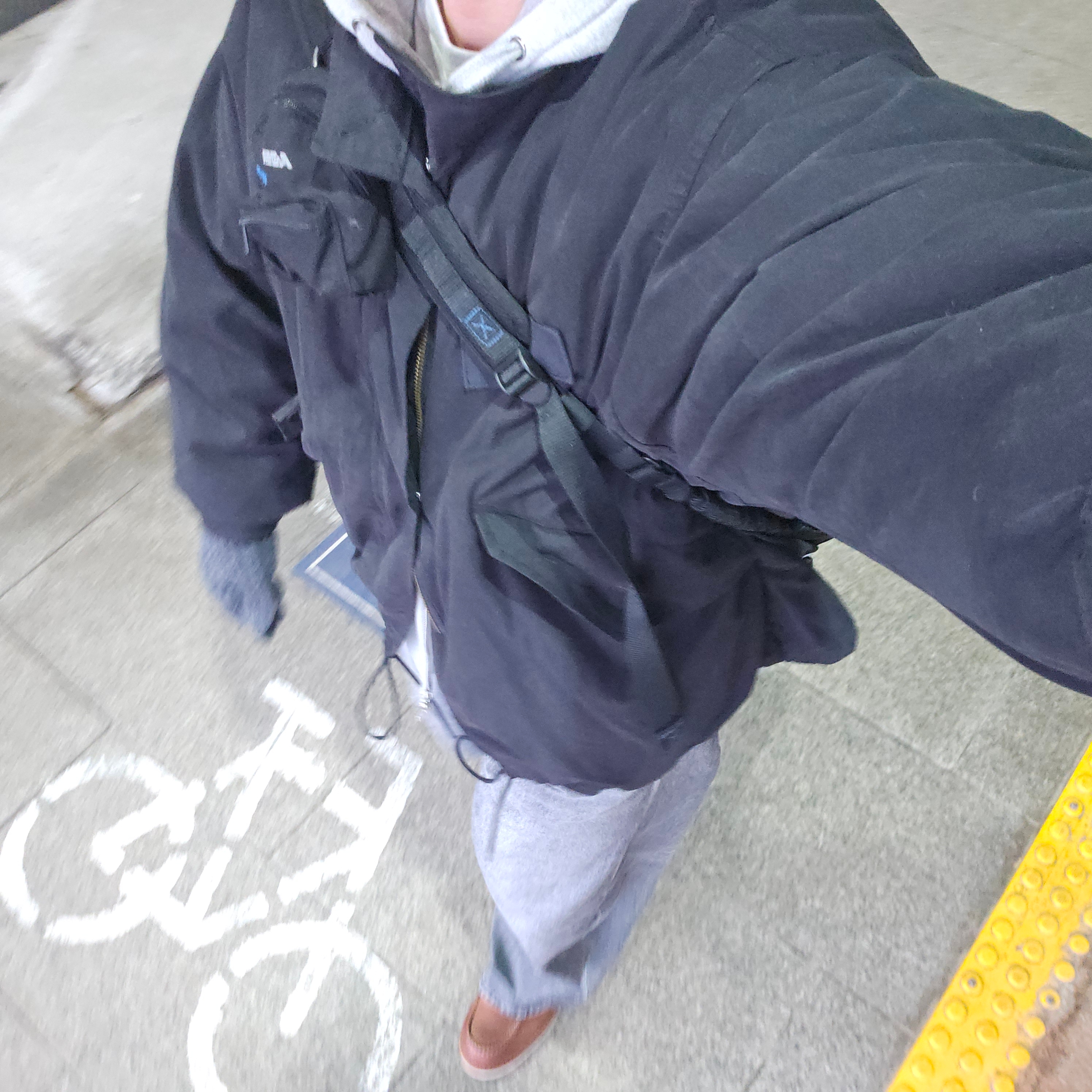 Freak's Store M-65 Short Mods Coat Liner Set Black, Ader Error x Eastpak Up-Down Sling Black 착용 스타일 - 2