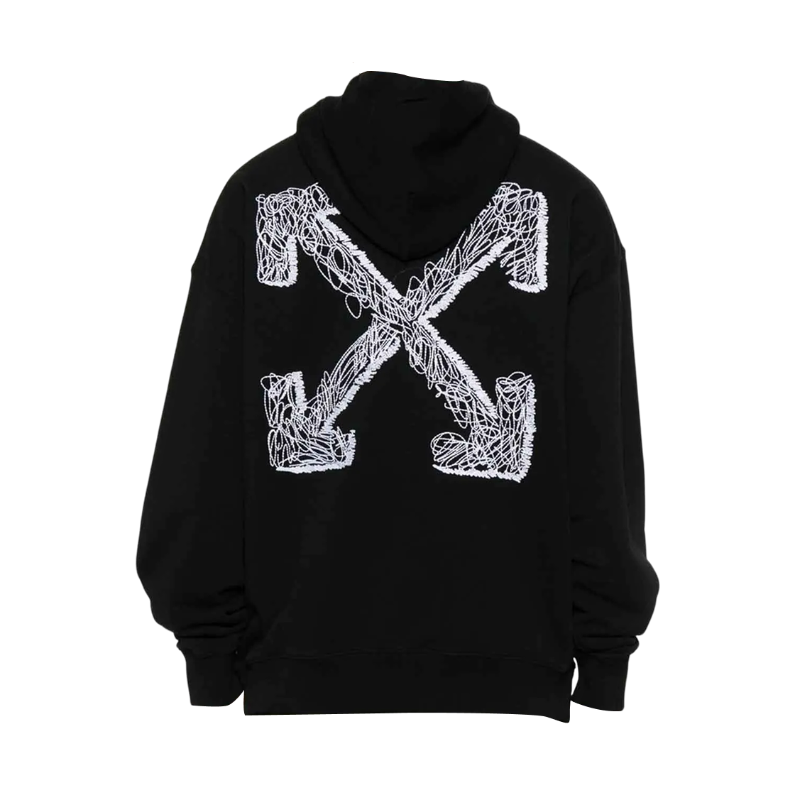 오프화이트 스크리블 애로우 스케이트 후드 블랙 화이트(Off-White Scribble Arrow Skate Hoodie Black White) - 2