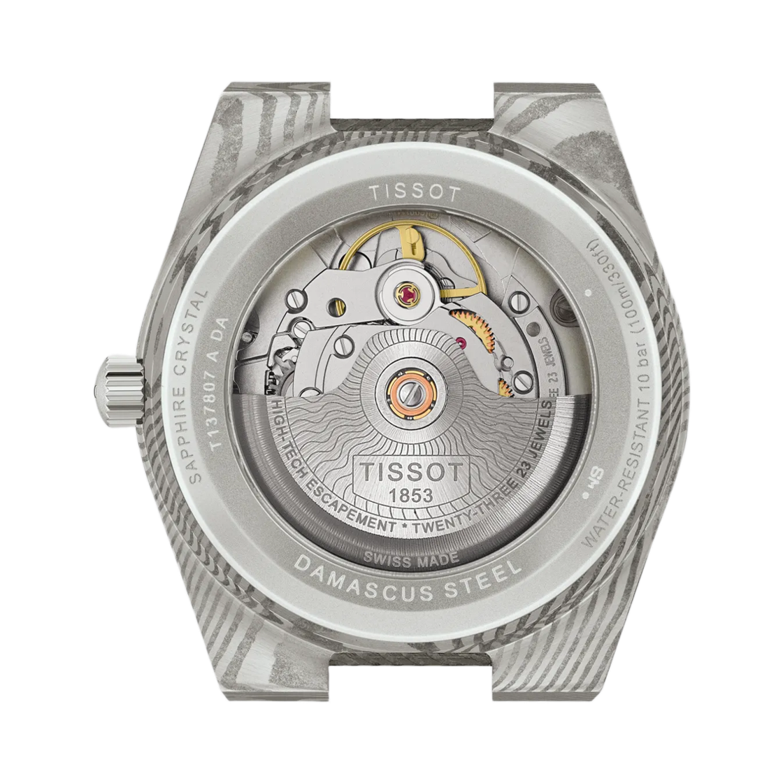 티쏘 PRX 오토매틱 다마스쿠스 38mm 스테인리스 스틸 블랙(Tissot PRX Automatic Damascus 38mm Stainless Steel Black) - 2