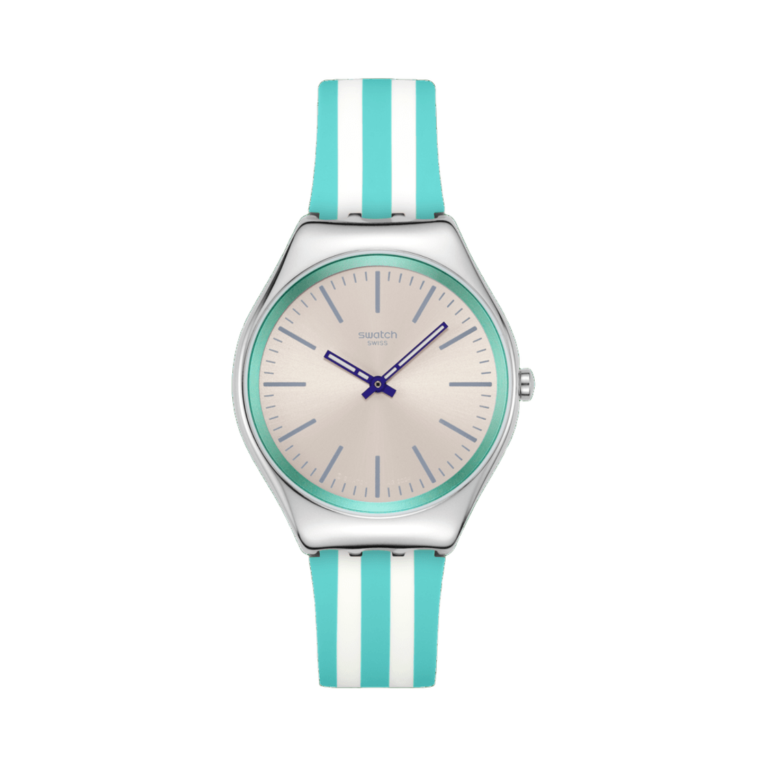 SYXS160 Swatch Beach Hour 38mm Quartz Turquoise White