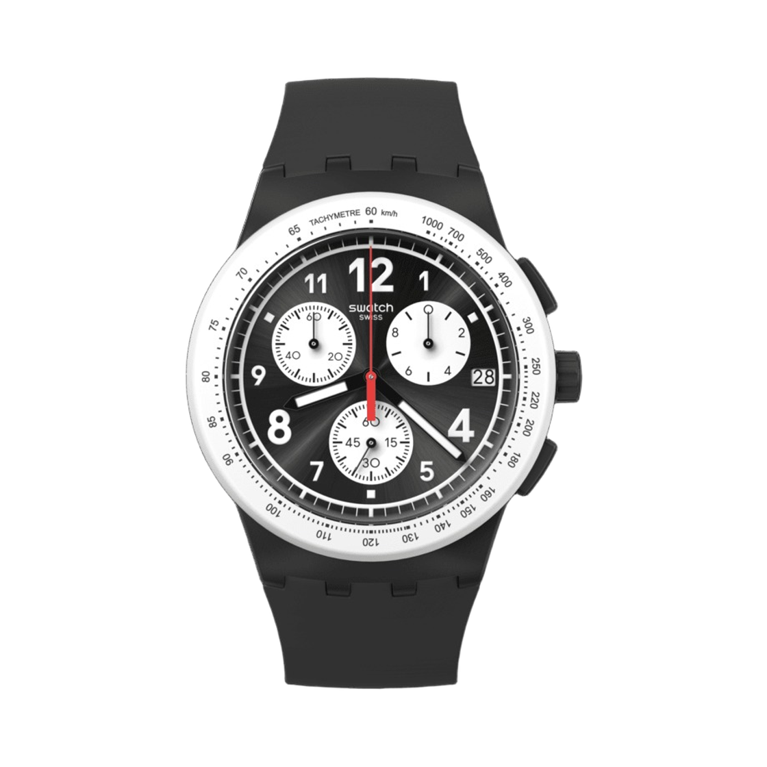 스와치 낫띵 베이직 어바웃 블랙 42mm 쿼츠 블랙(Swatch Nothing Basic About Black 42mm Quartz Black) - 1