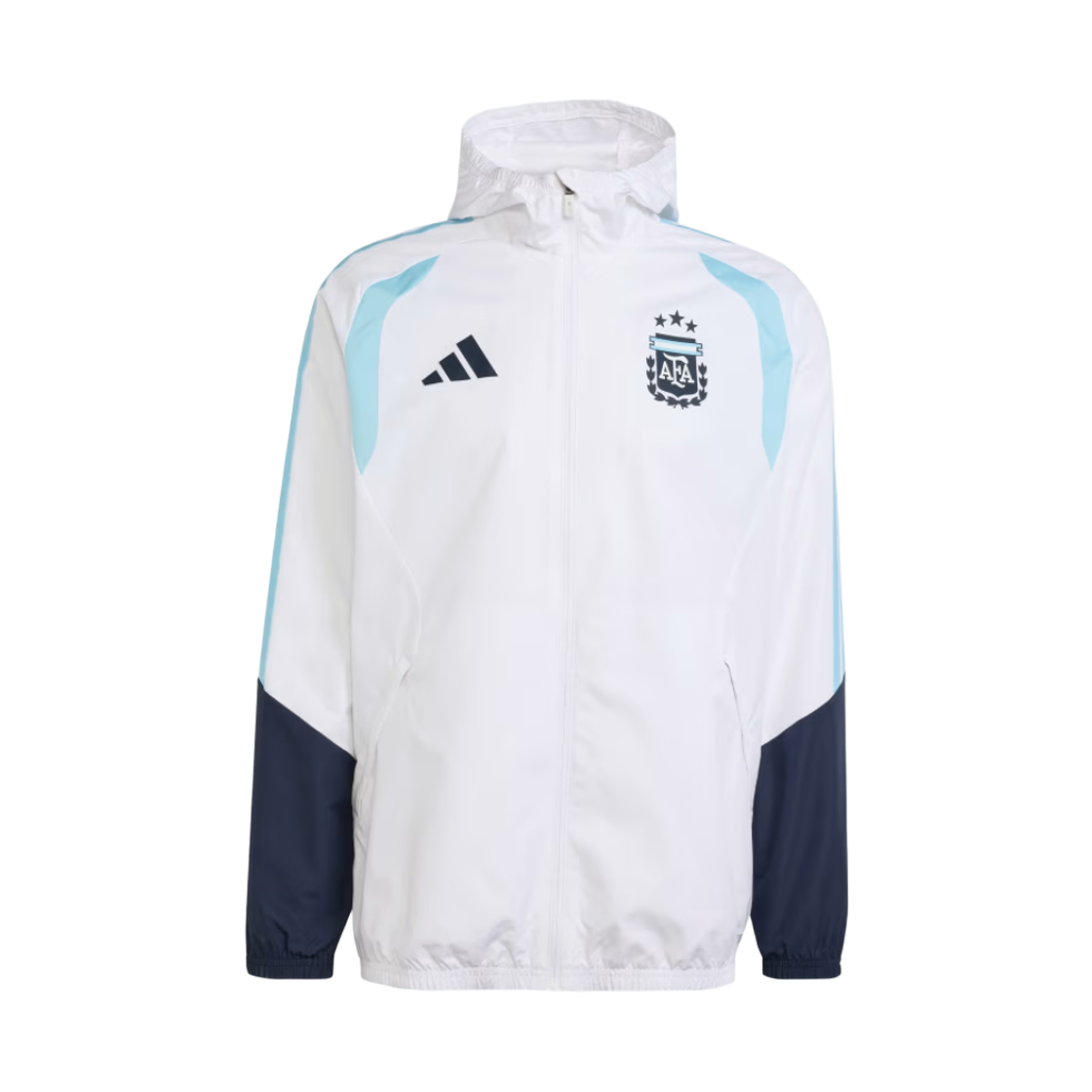아디다스 아르헨티나 26 티로 올 웨더 자켓 화이트 - KR 사이즈 (논 마킹 버전)(Adidas Argentina 26 Tiro All Weather Jacket White - KR Sizing (Non Marking Ver.))