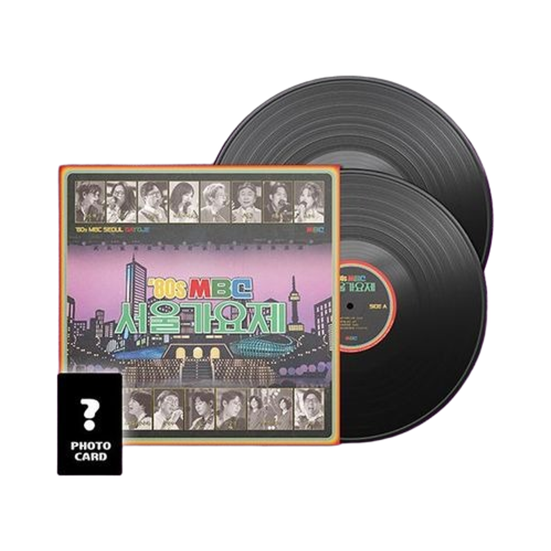 MBC 80년대 서울가요제 LP 블랙 (2LP/포토카드 20개입)(MBC 80's Seoul Gayoje LP Black (2LP/20 Photocards))