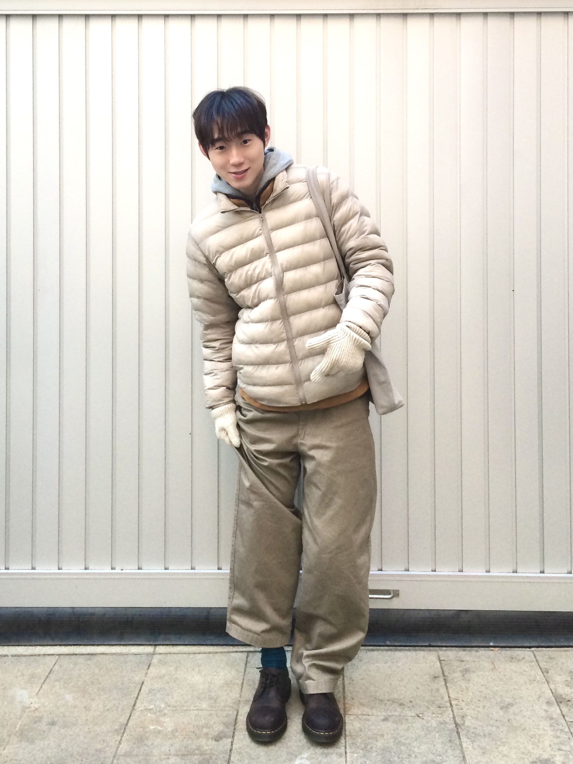 Dr. Martens 1461 Crazy Horse Dark Brown 착용 스타일 - 1