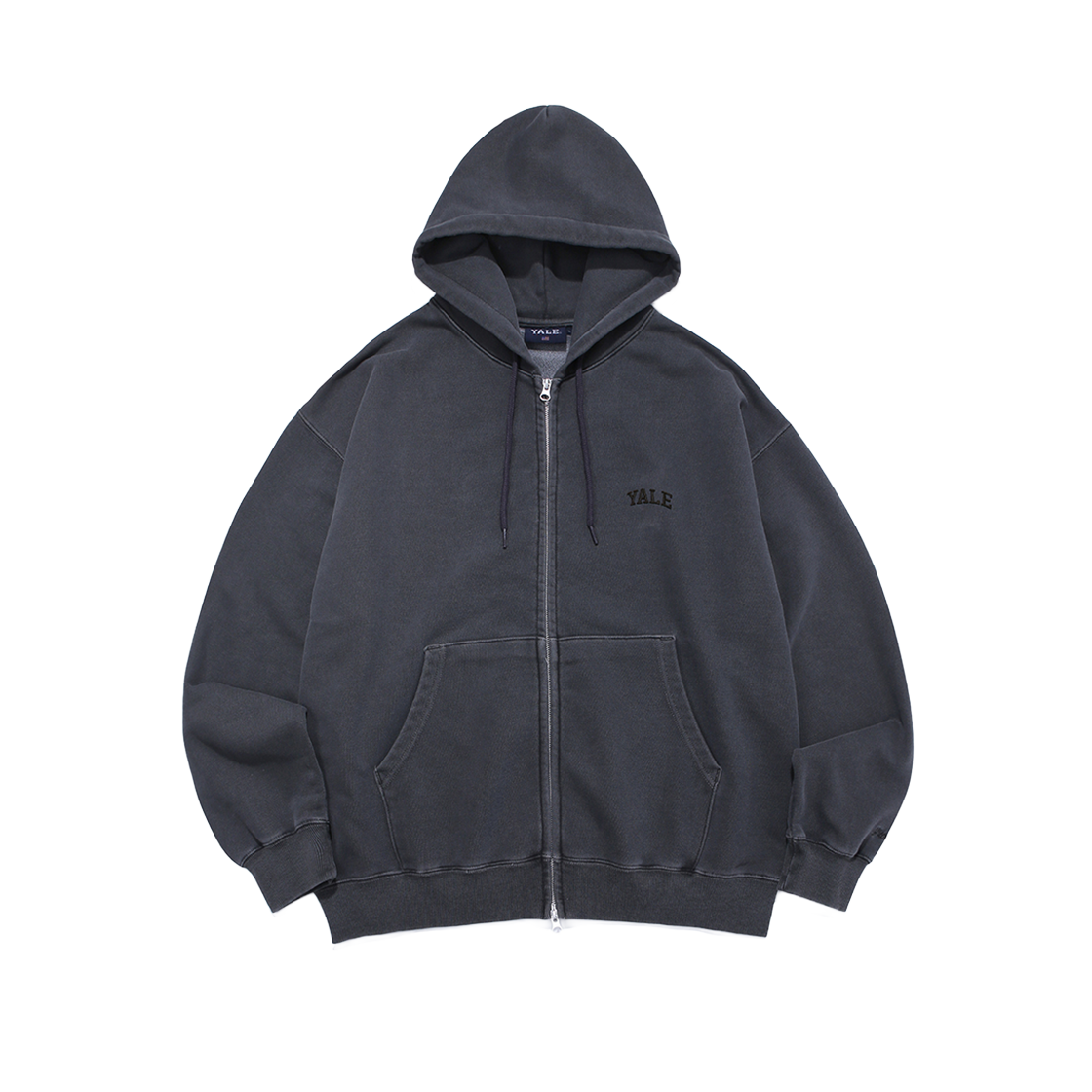YFF1HZ307SCH / YGS1HZ307SCH Yale Small Arch Hoodie Zip-Up Pigment Charcoal