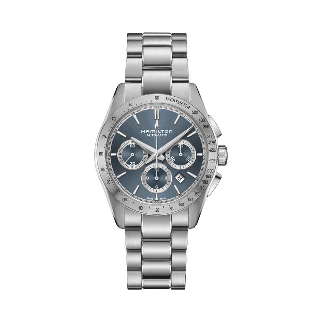 H36656140 Hamilton Jazzmaster Performer Auto Chrono 42mm Stainless Steel Blue