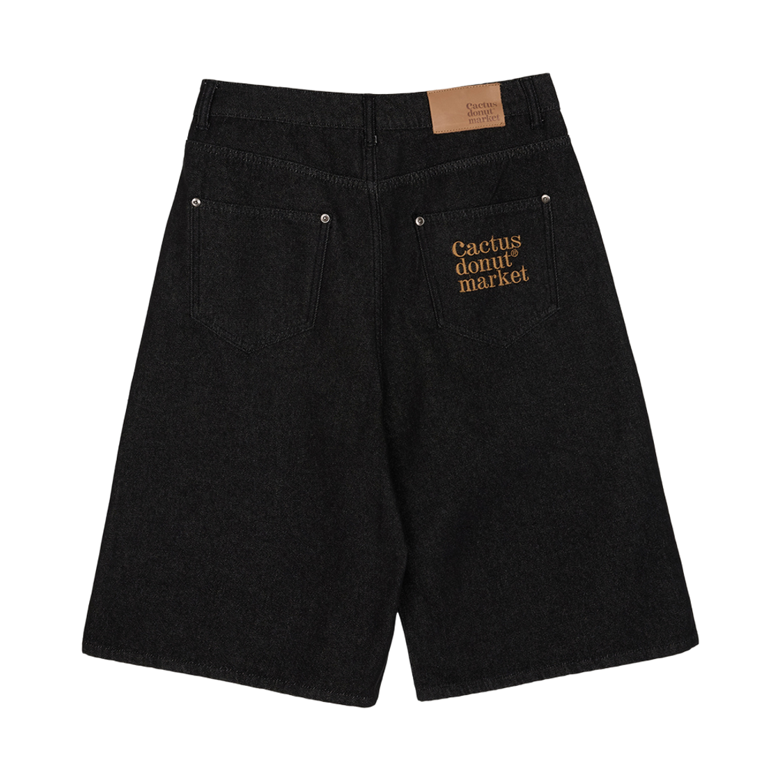 25SSCDM PT03 Cactusdonutmarket Non-Fade Burmuda Denim Shorts - Black