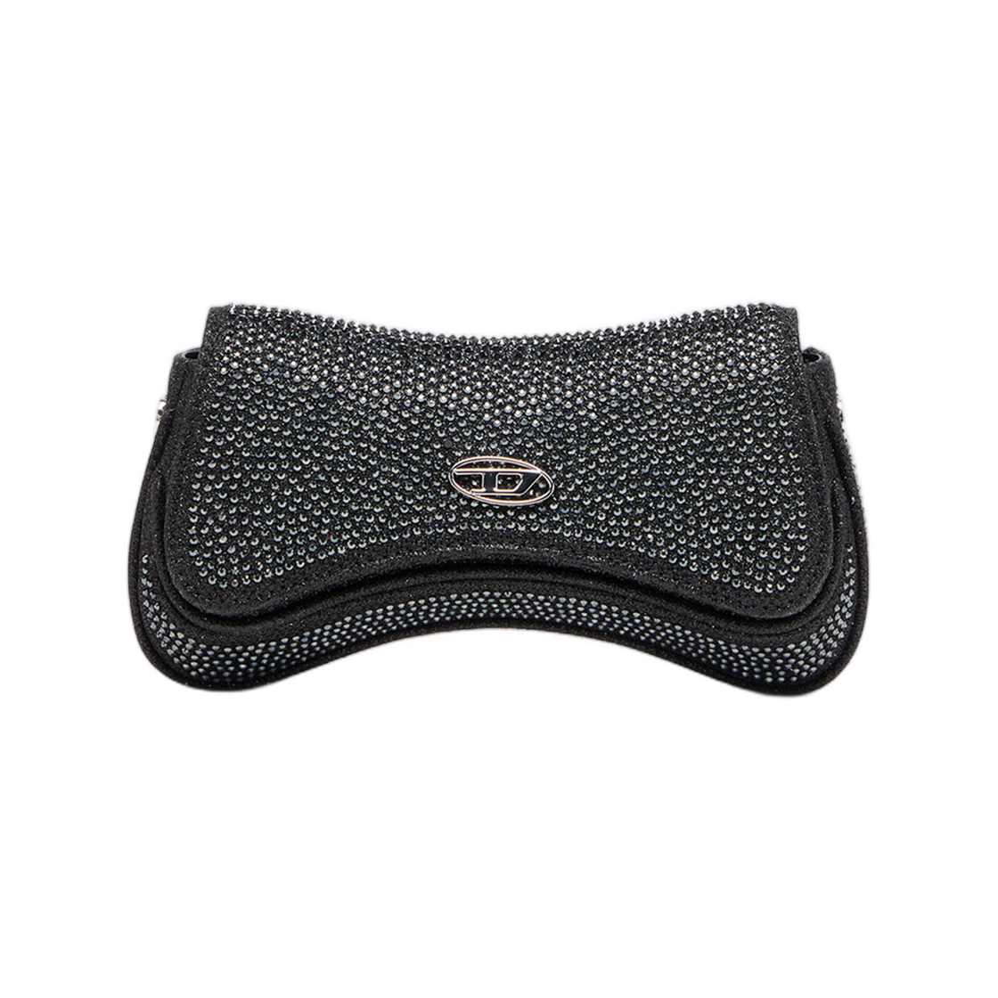 디젤 플레이 크로스바디 Xs 플레이 미니 크로스바디 백 크리스탈 루렉스 블랙(Diesel Play Crossbody Xs Play-Mini Crossbody Bag In Crystal Lurex Black)