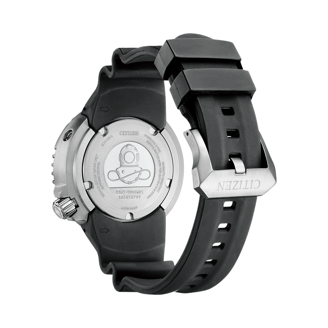 시티즌 프로마스터 프로페셔널 다이버 300 에코드라이브 46mm 신세틱 러버 블랙(Citizen Promaster Professional Diver 300 Eco-Drive 46mm Synthetic Rubber Black) - 2
