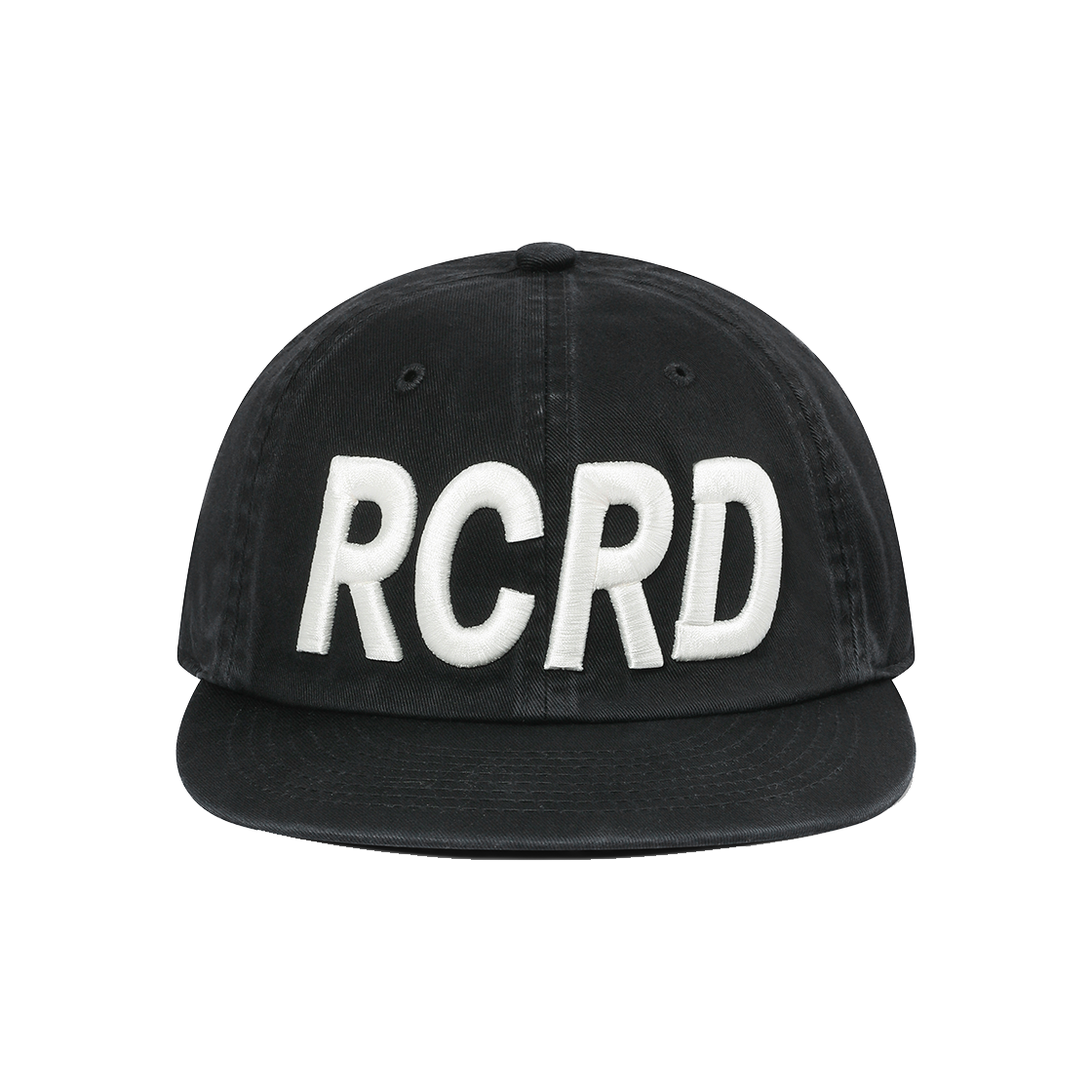 슬로우 레코드 하우스 빈티지 워시드 RCRD 캡 블랙(SLOW RECORD HOUSE Vintage Washed RCRD Cap Black)