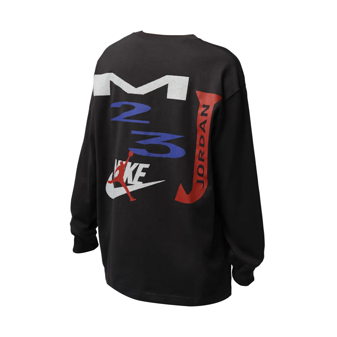 (W) 조던 플라이트 오버사이즈 롱슬리브 티셔츠 오프 누아르 - 아시아((W) Jordan Flight Oversized Long Sleeve T-Shirt Off Noir - Asia) - 2