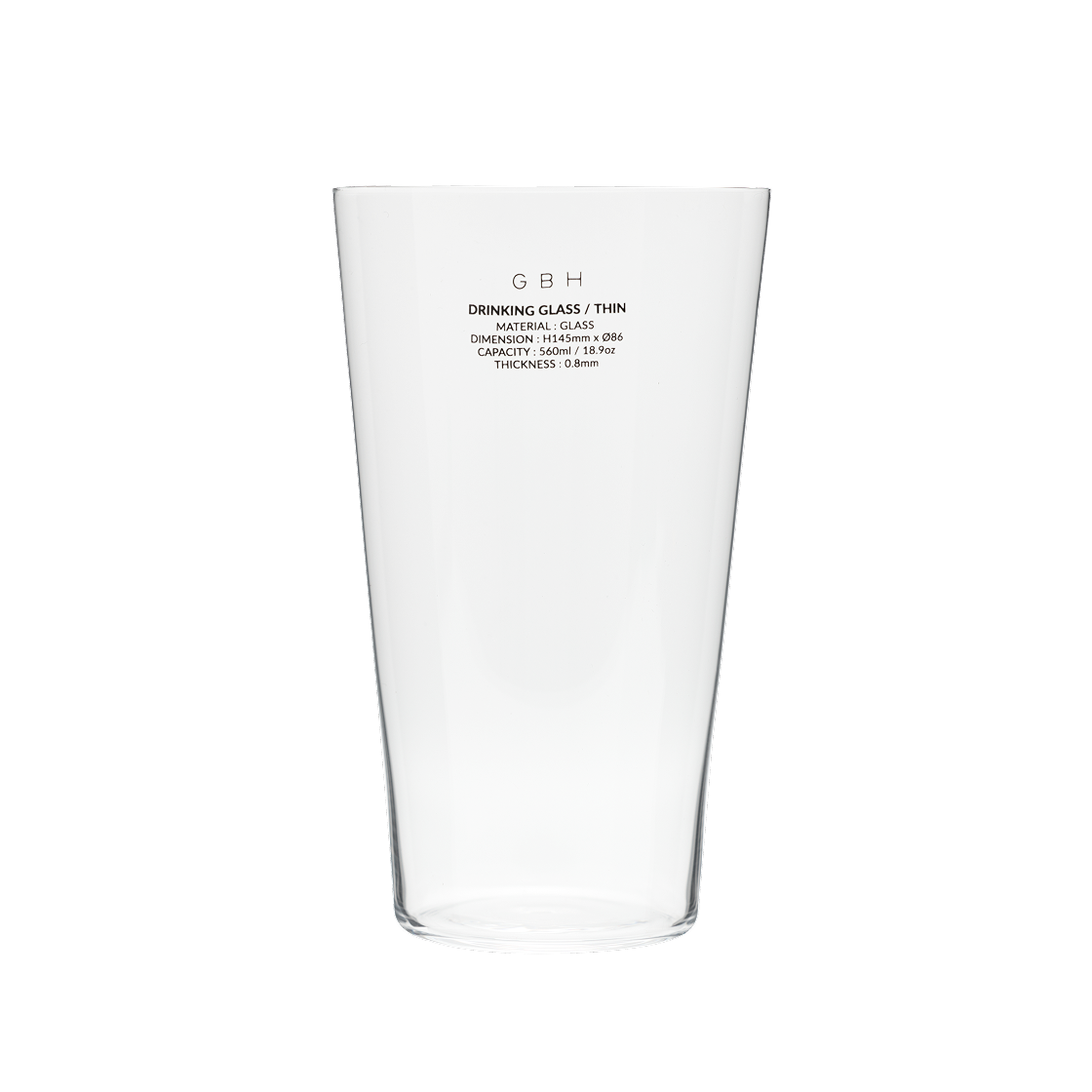 8800256753864 GBH HOME Drinking Glass Thin L