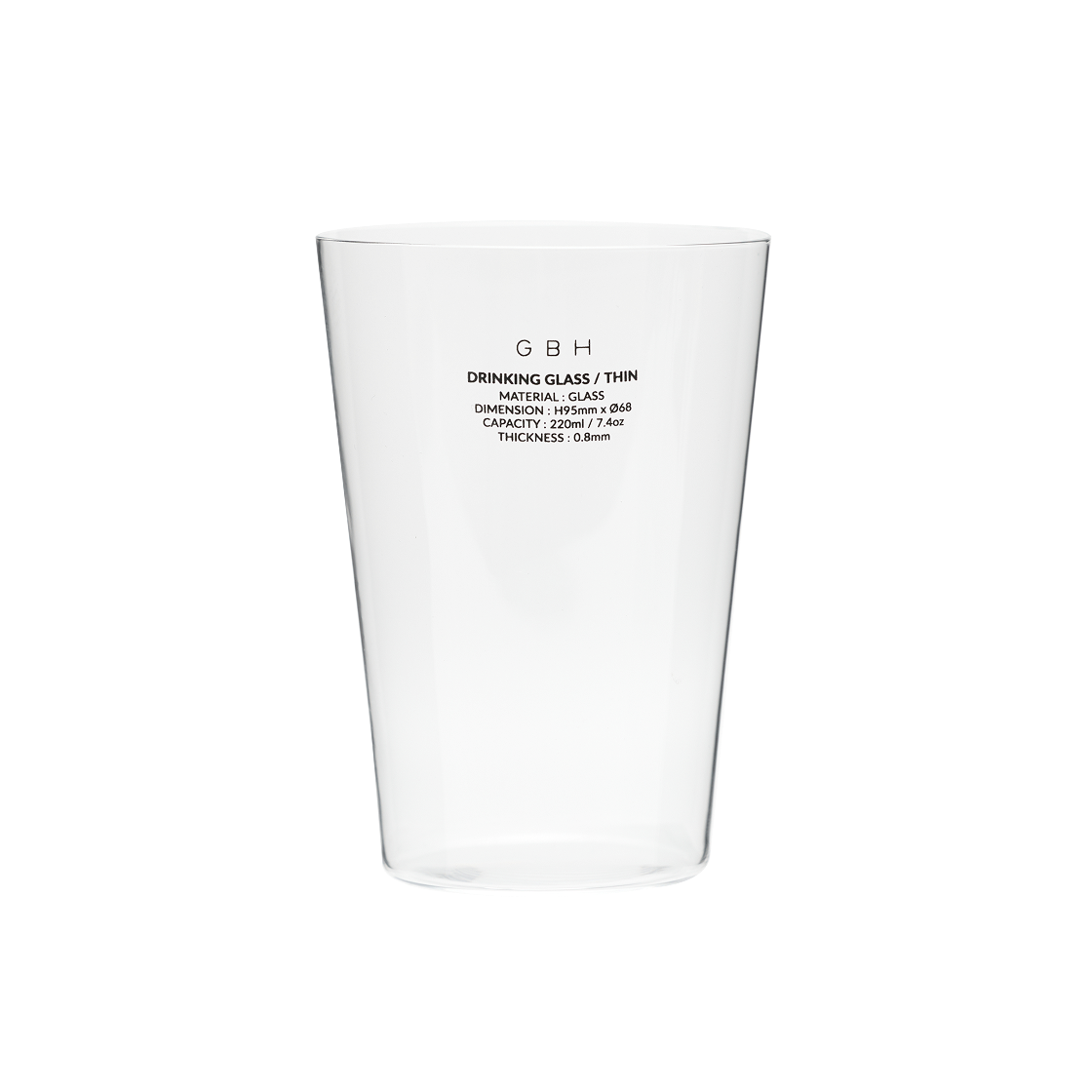 지비에이치 홈 글라스 - 씬 (S)(GBH HOME Drinking Glass Thin S)